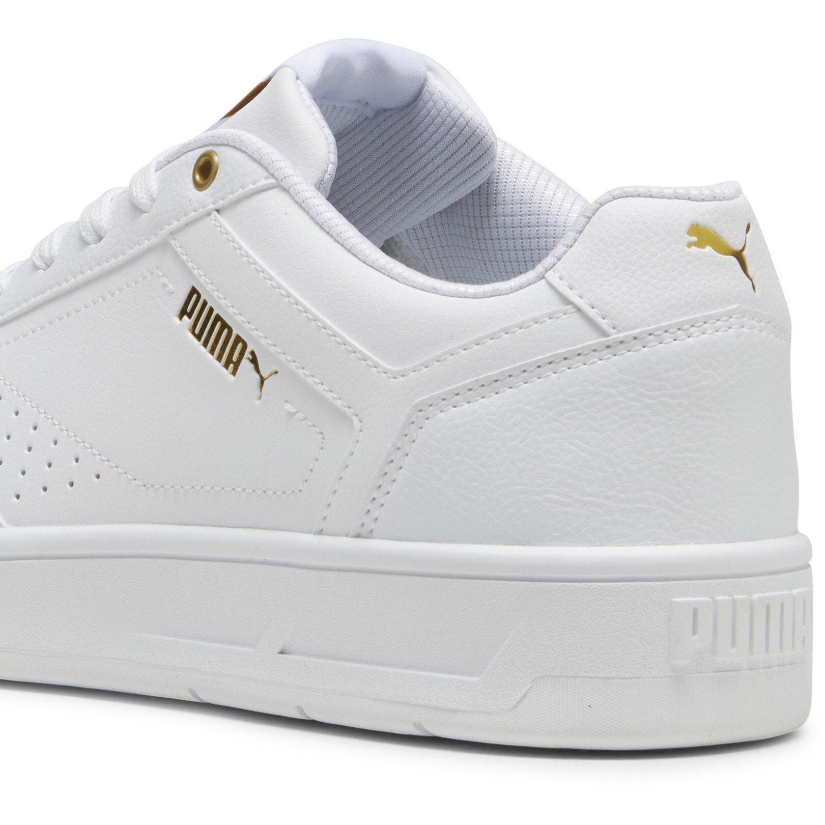  White/ Gold - Puma - Court Classic Womens Shoes - 5
