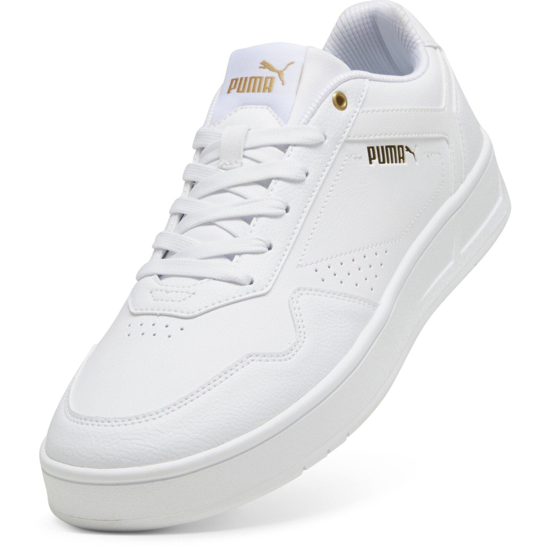  White/ Gold - Puma - Court Classic Womens Shoes - 6