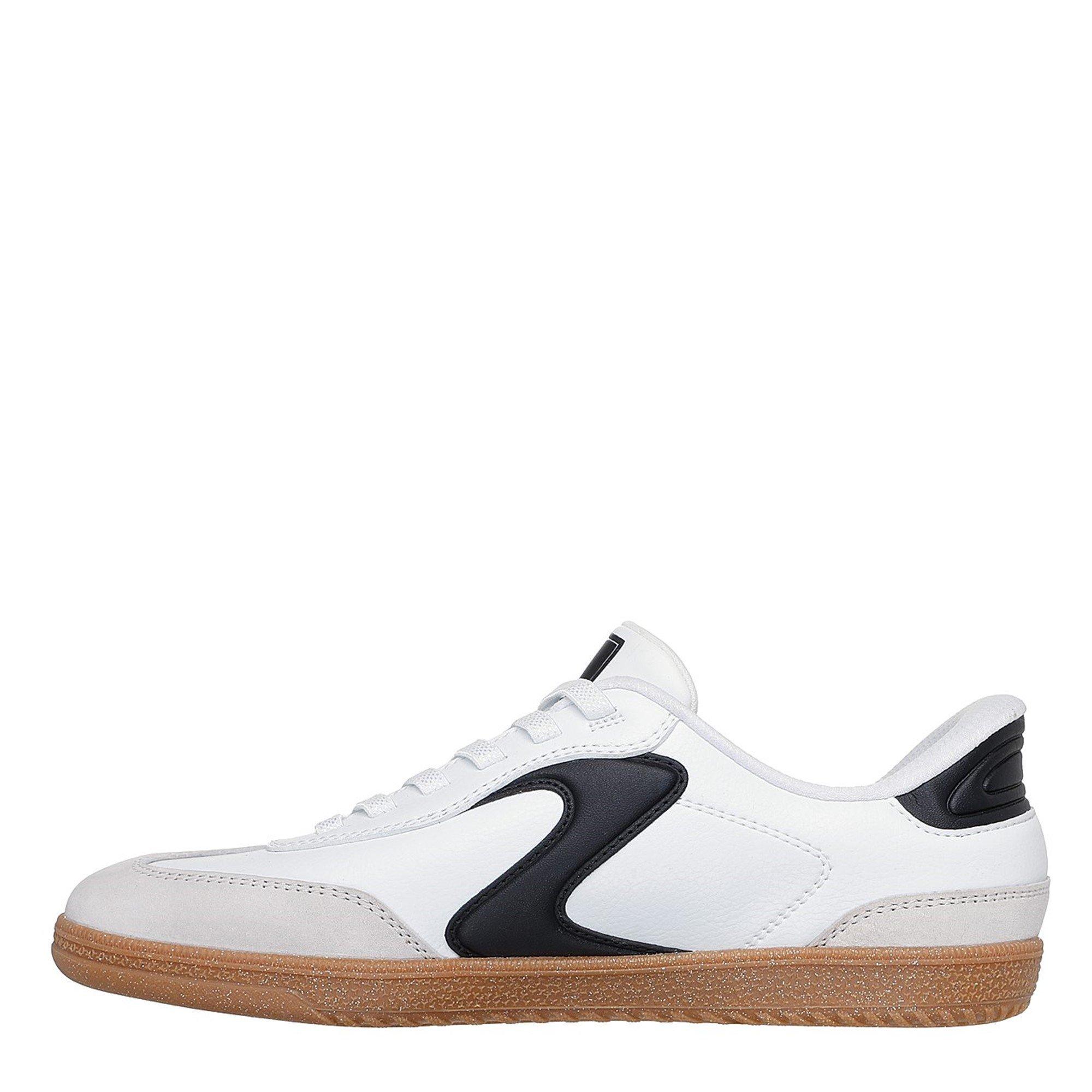 Bijelo/Crno - Skechers - Duraleather and Suede Overlay Bungee Low-Top Trainers - 2