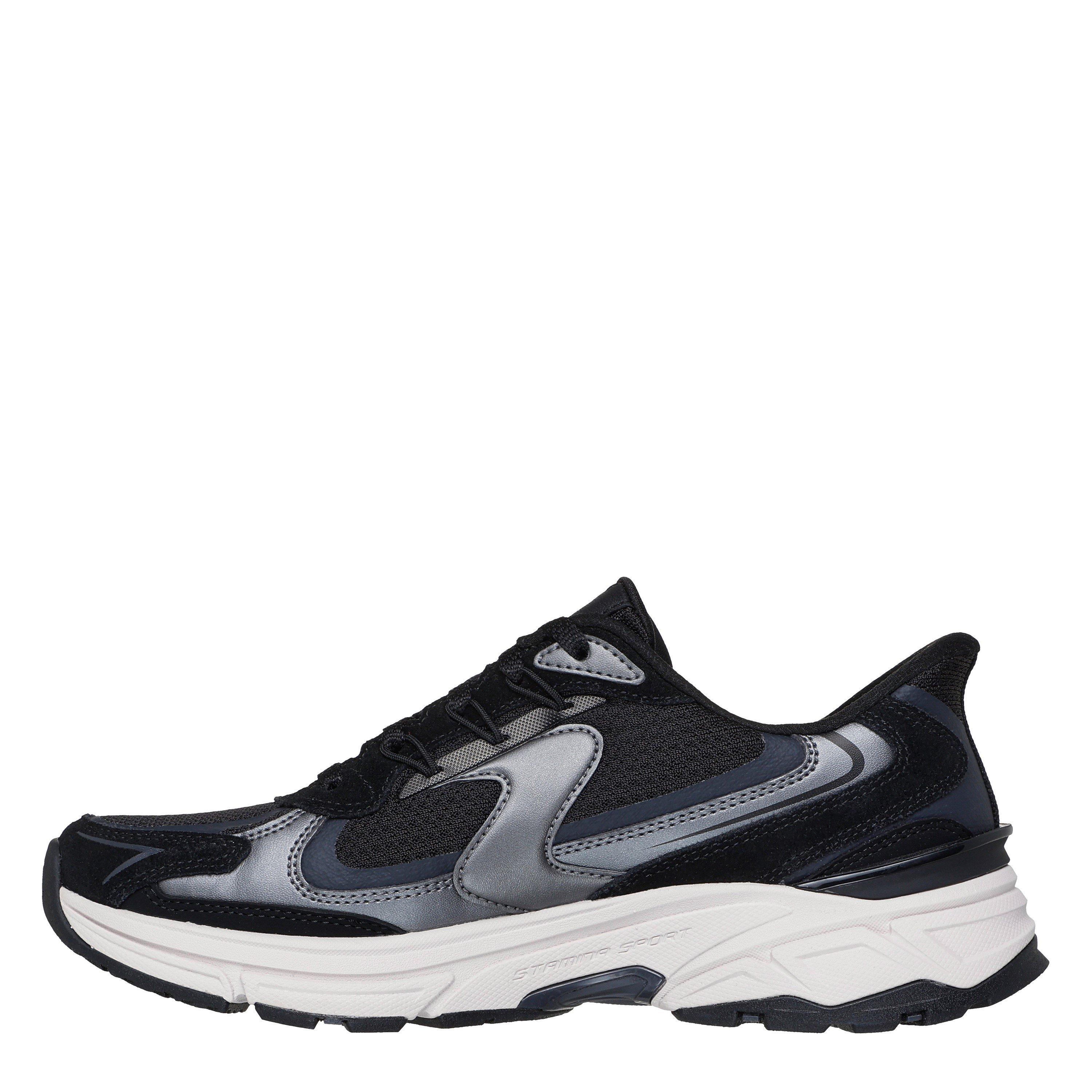 Black - Skechers - Slip-ins: Stamina Sport Retro Ladies Trainers - 2