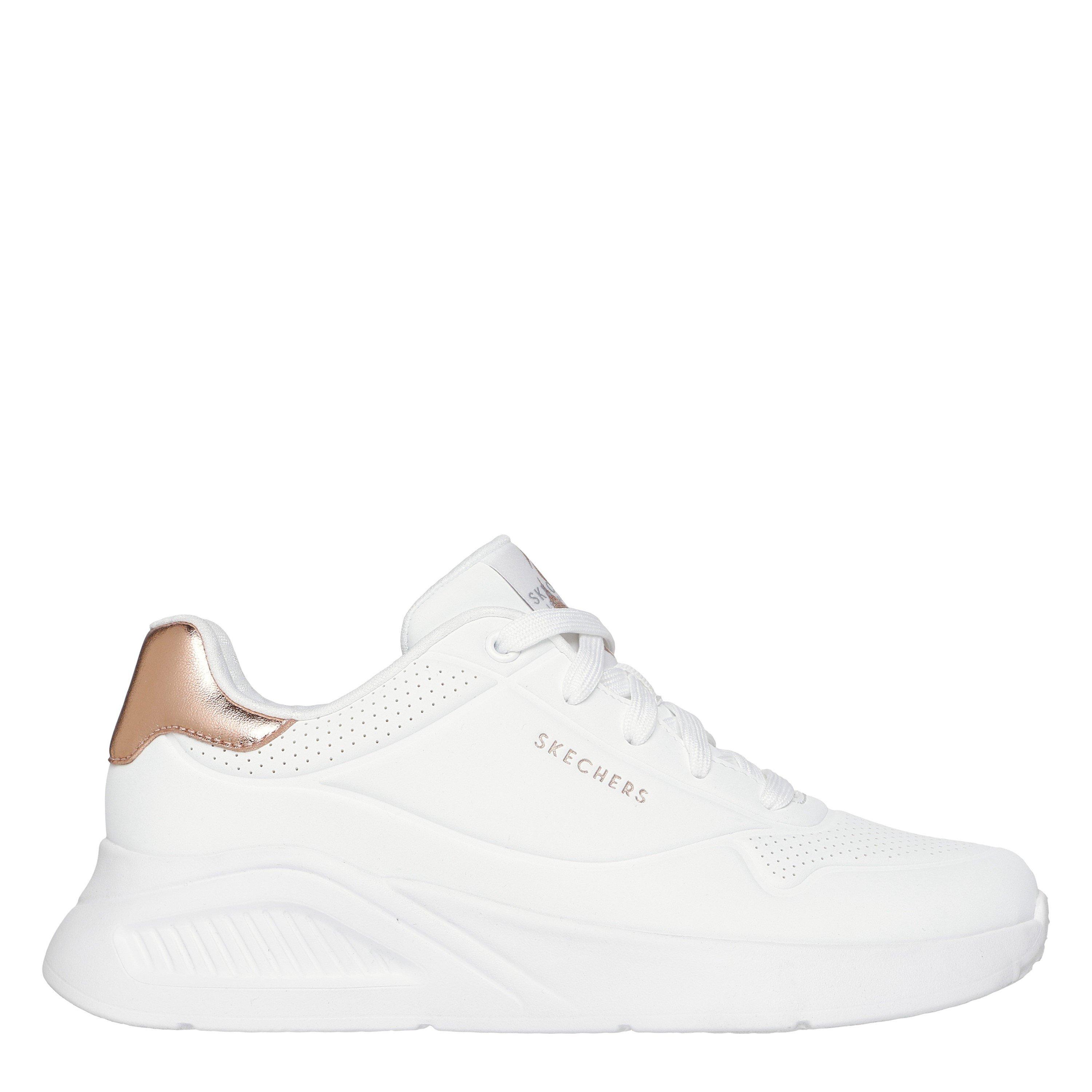 White - Skechers - Women's Uno Lite Slip On Trainers - 3