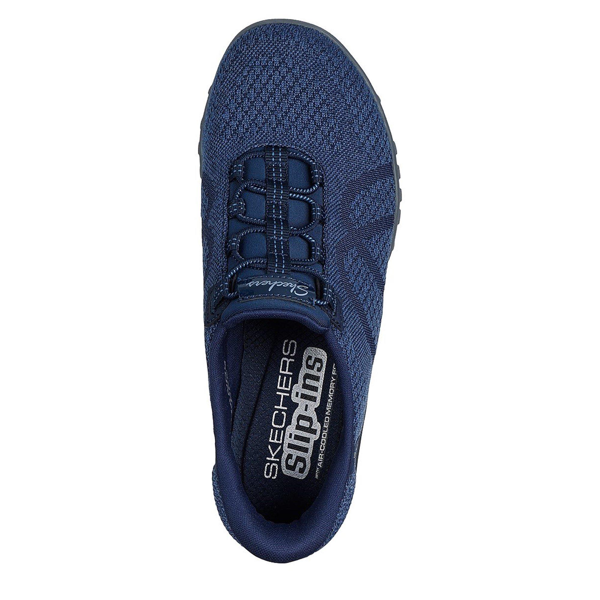 Navy - Skechers - Breathe Easy Slip On Trainers - 5