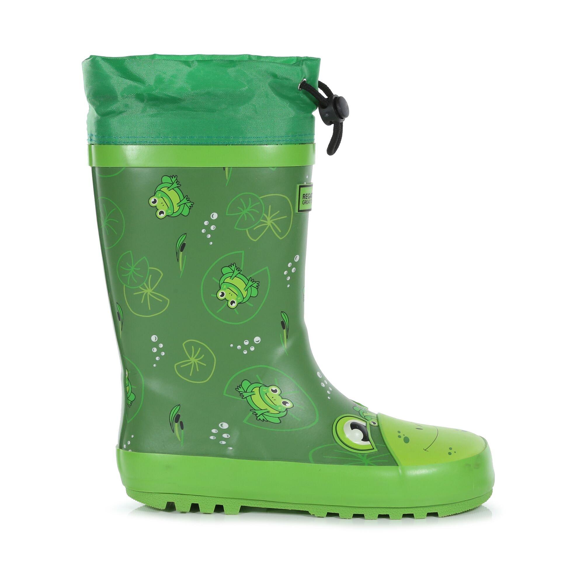Regatta Boys Kids Mudplay Animal Wellies - Frog - C12