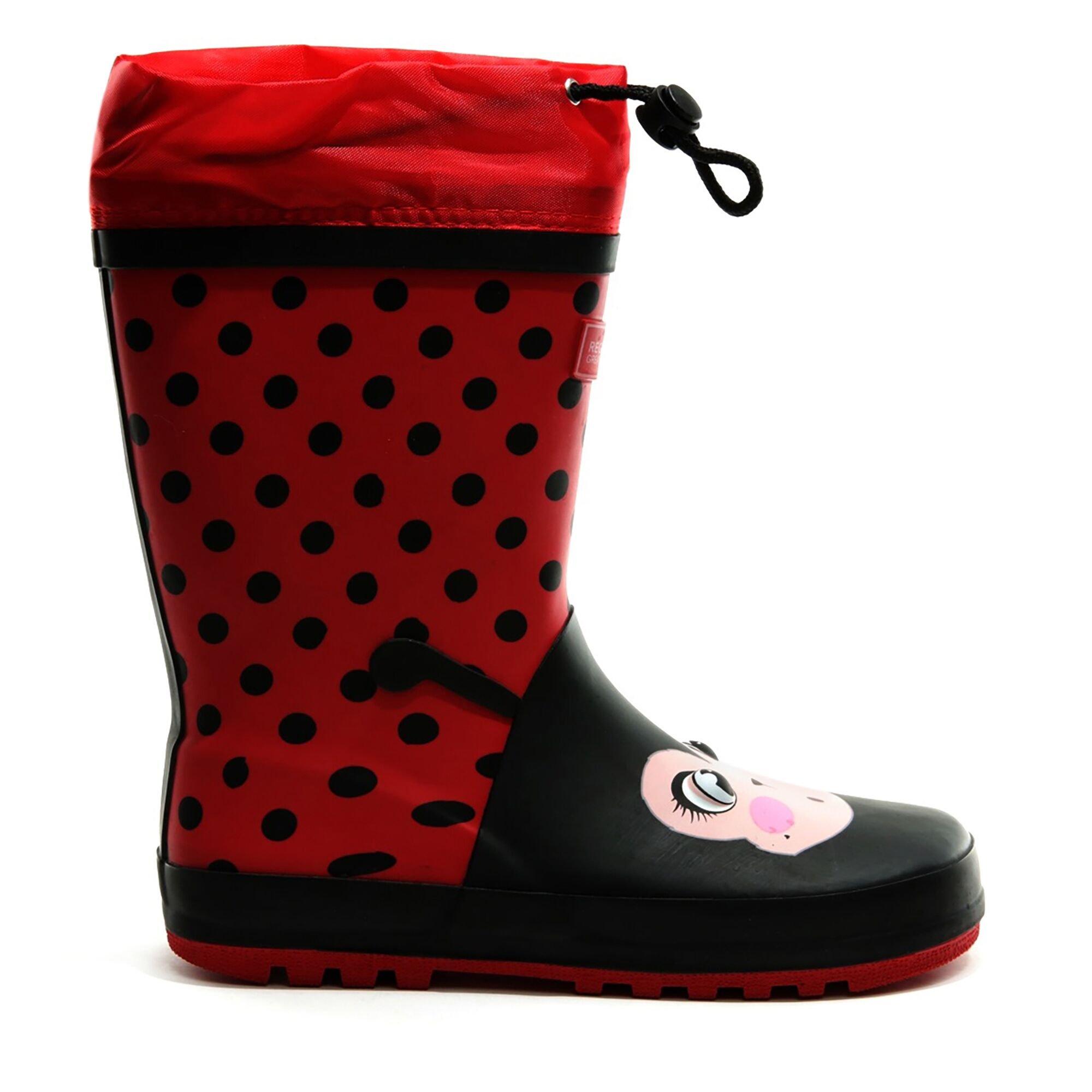 Regatta Boys Kids Mudplay Animal Wellies - Ladybird - C13
