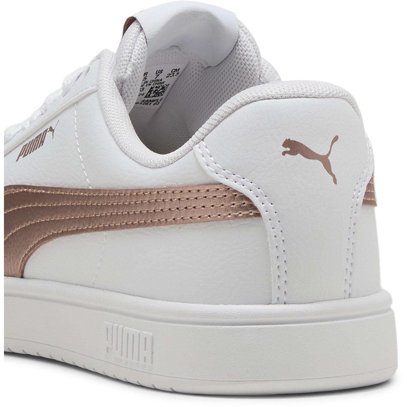  White/Gold - Puma - Rickie Classic Womens Sneakers - 5