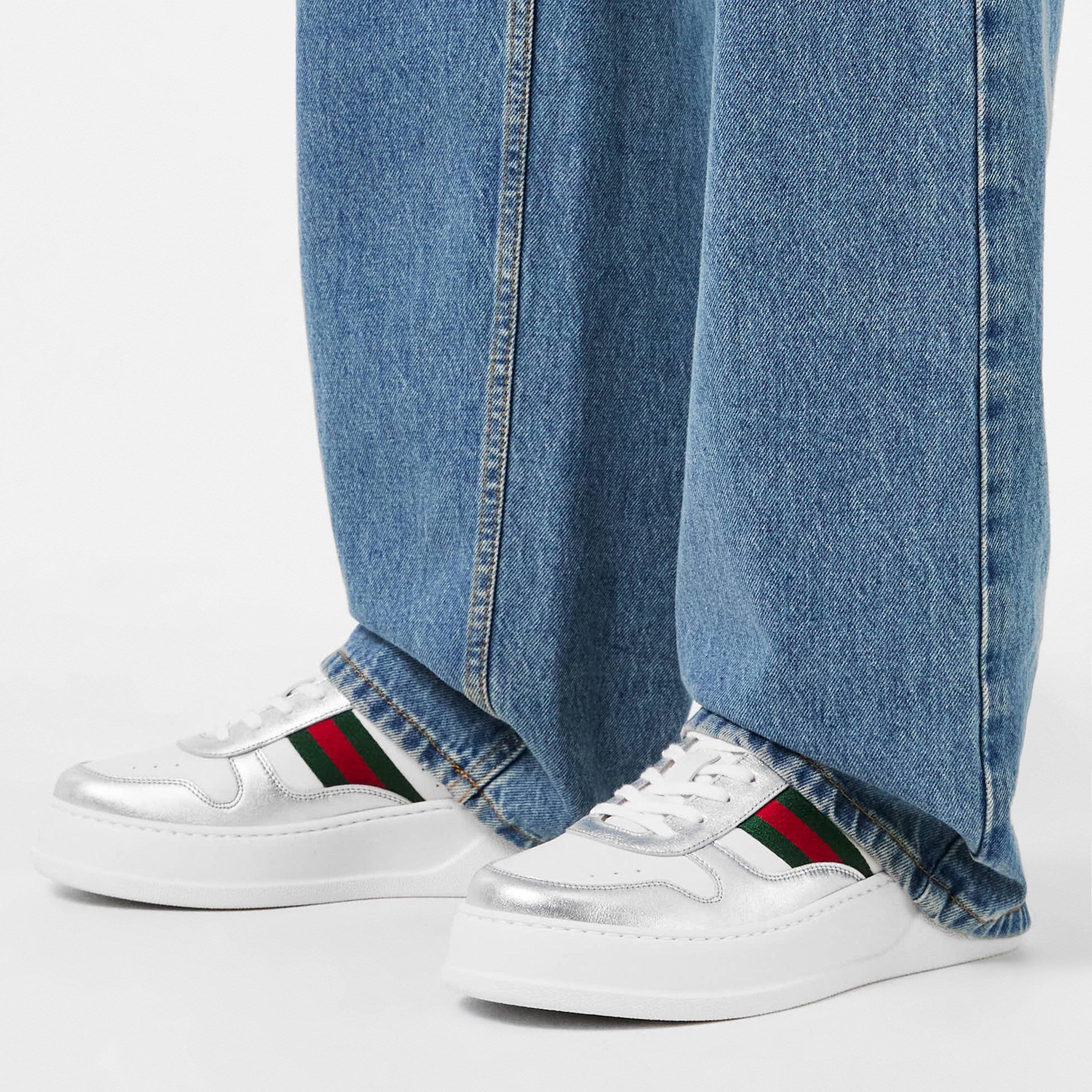 White/Silver - Gucci - Women's Chunky Trainers - 3