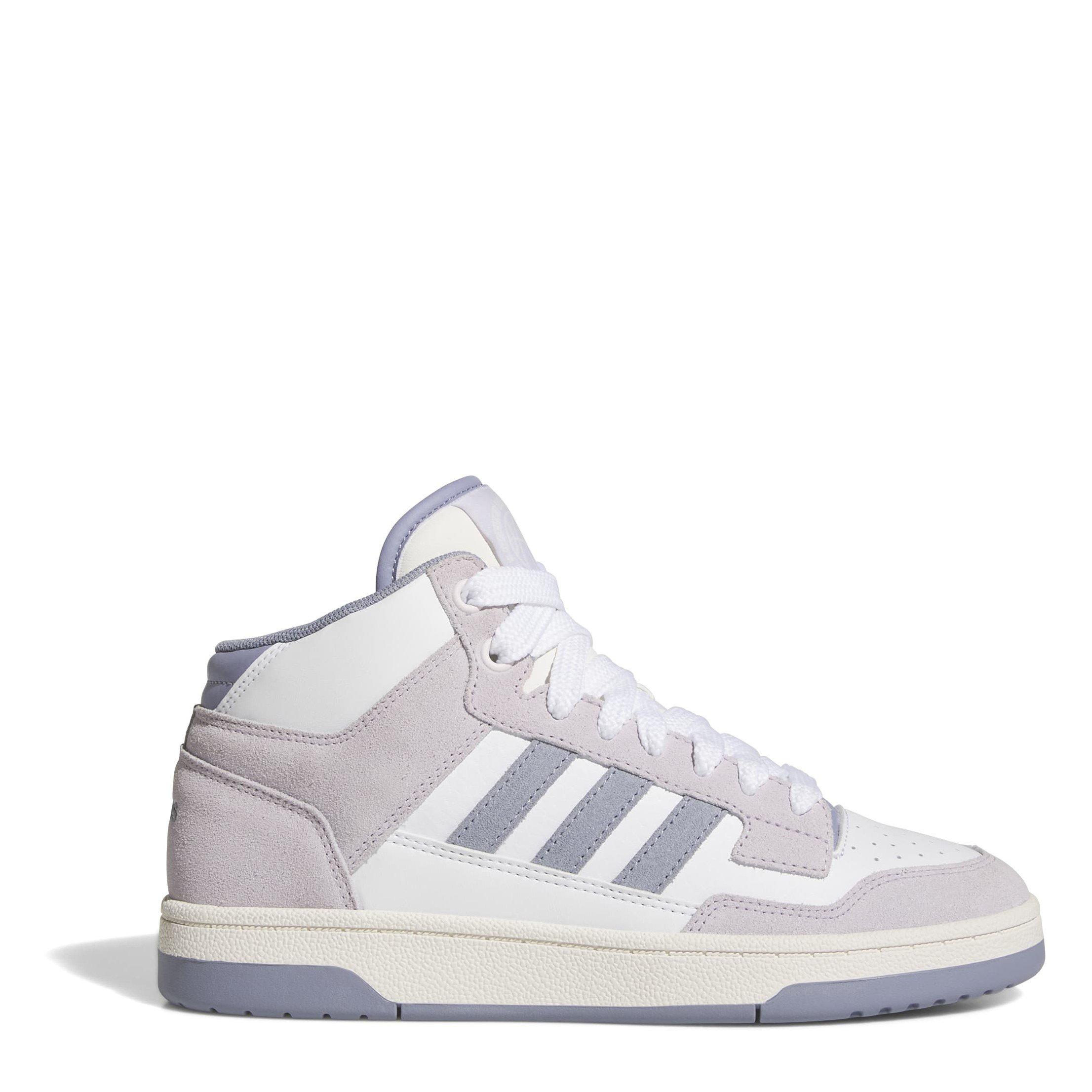 Wht/Liliac - adidas - Rapid Court Mid Shoes Womens - 1