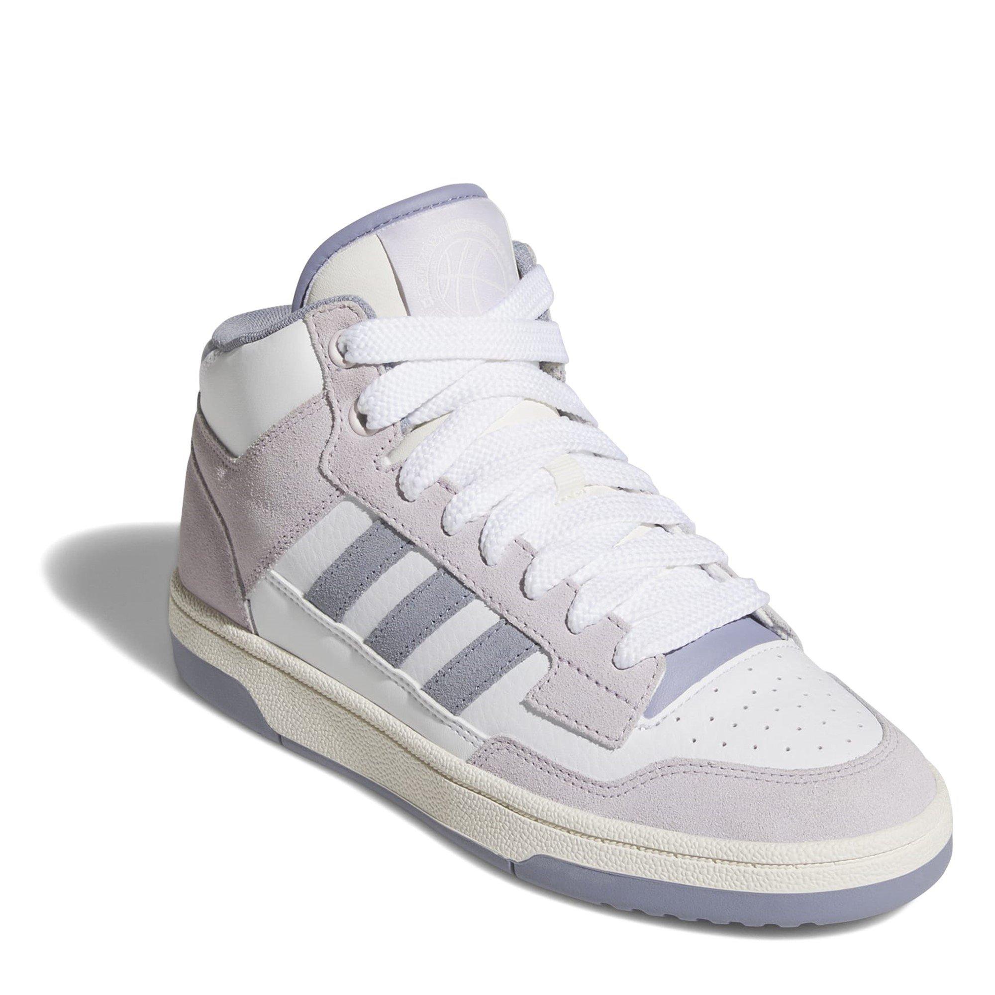 Wht/Liliac - adidas - Rapid Court Mid Shoes Womens - 3