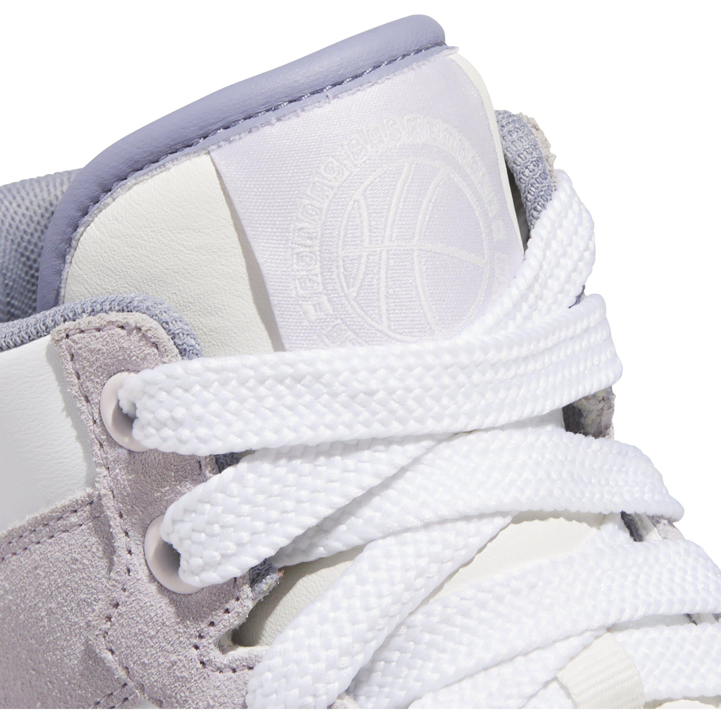 Wht/Liliac - adidas - Rapid Court Mid Shoes Womens - 8