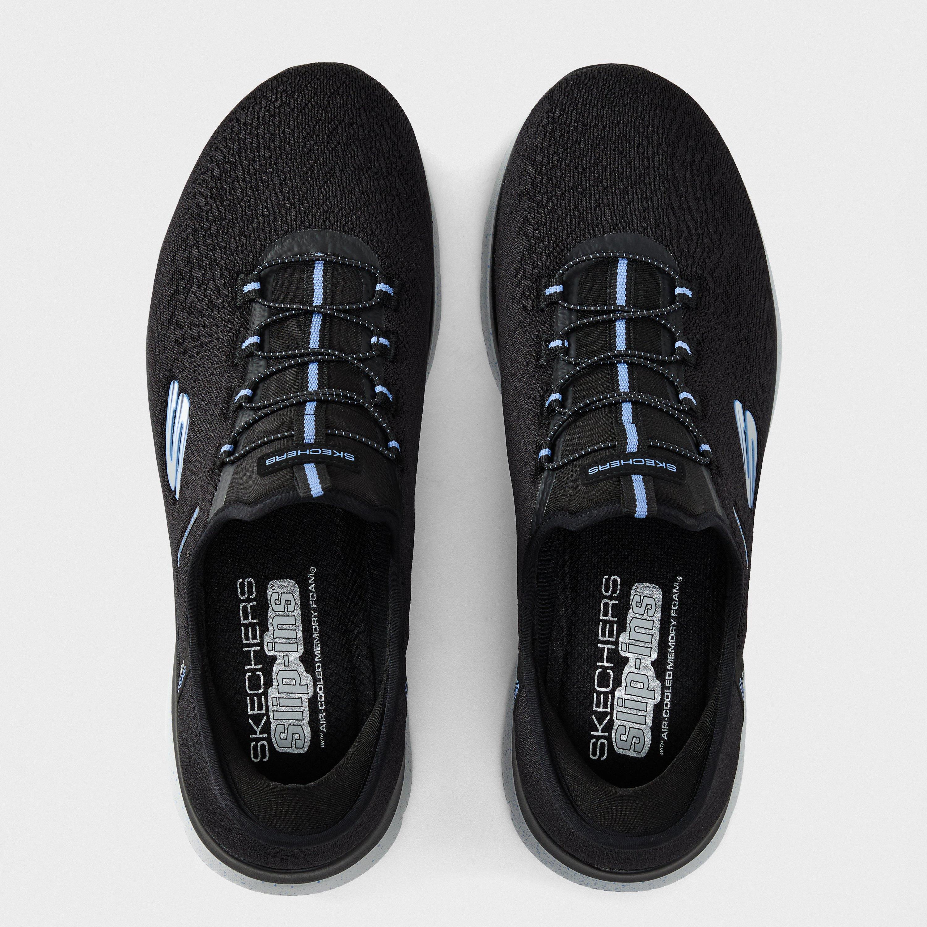 Zwart/Wit - Skechers - Slip-ins Waterproof: Summits Ladies Trainers - 4