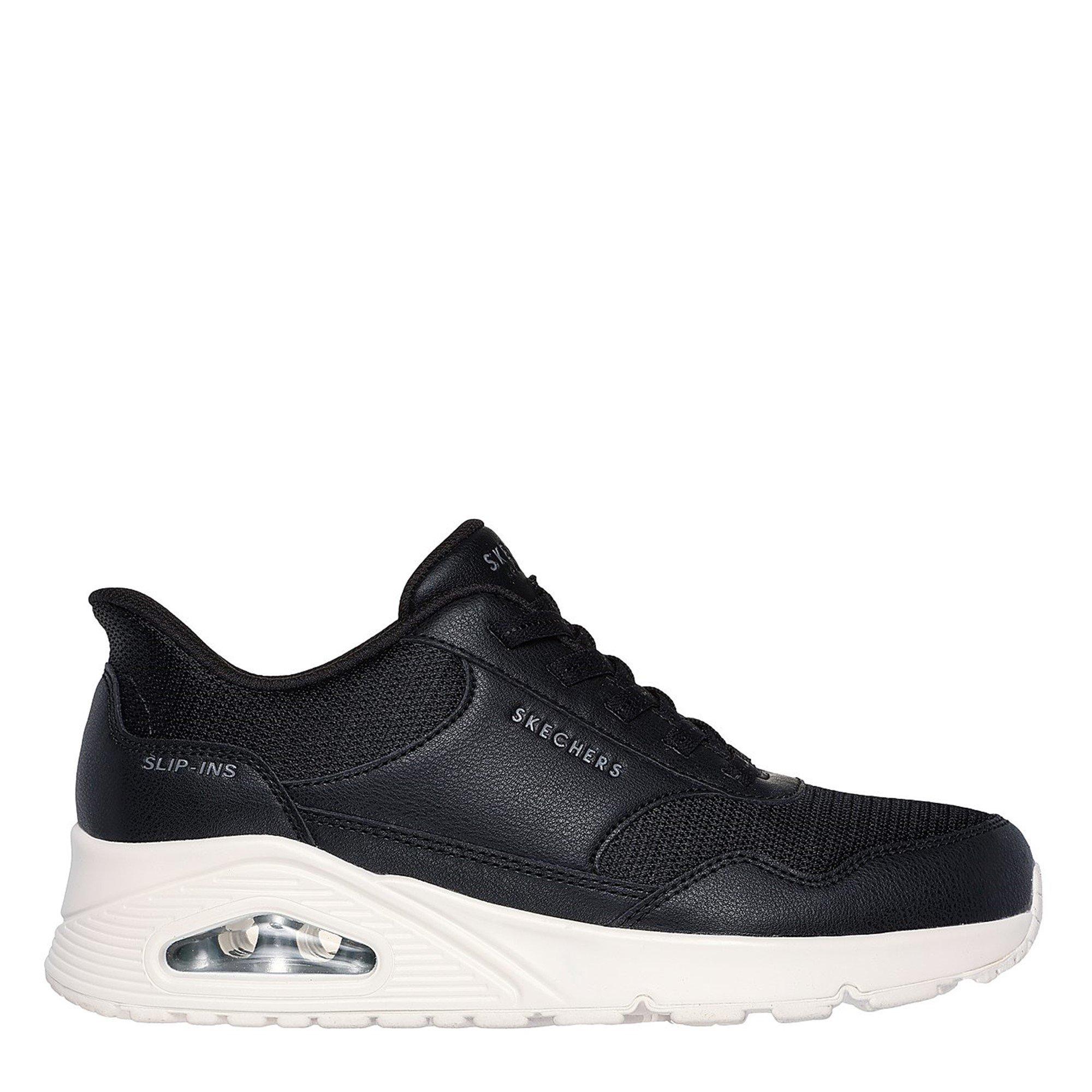 Nero/Bianco - Skechers - Free Slip In Uno Trainers Womens - 3