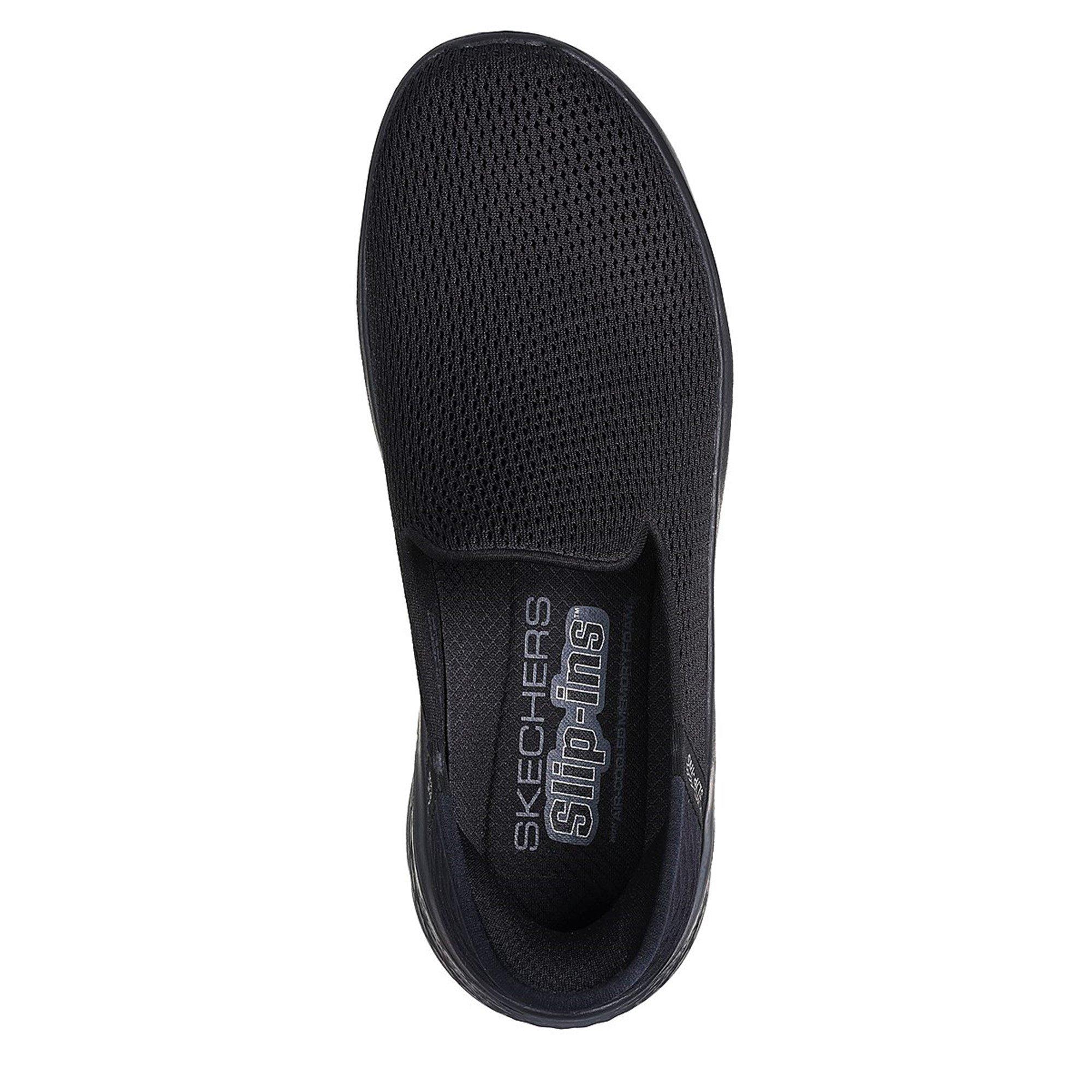 Black - Skechers - Athletic Mesh Slip-Ins Slip On Trainers Womens - 5