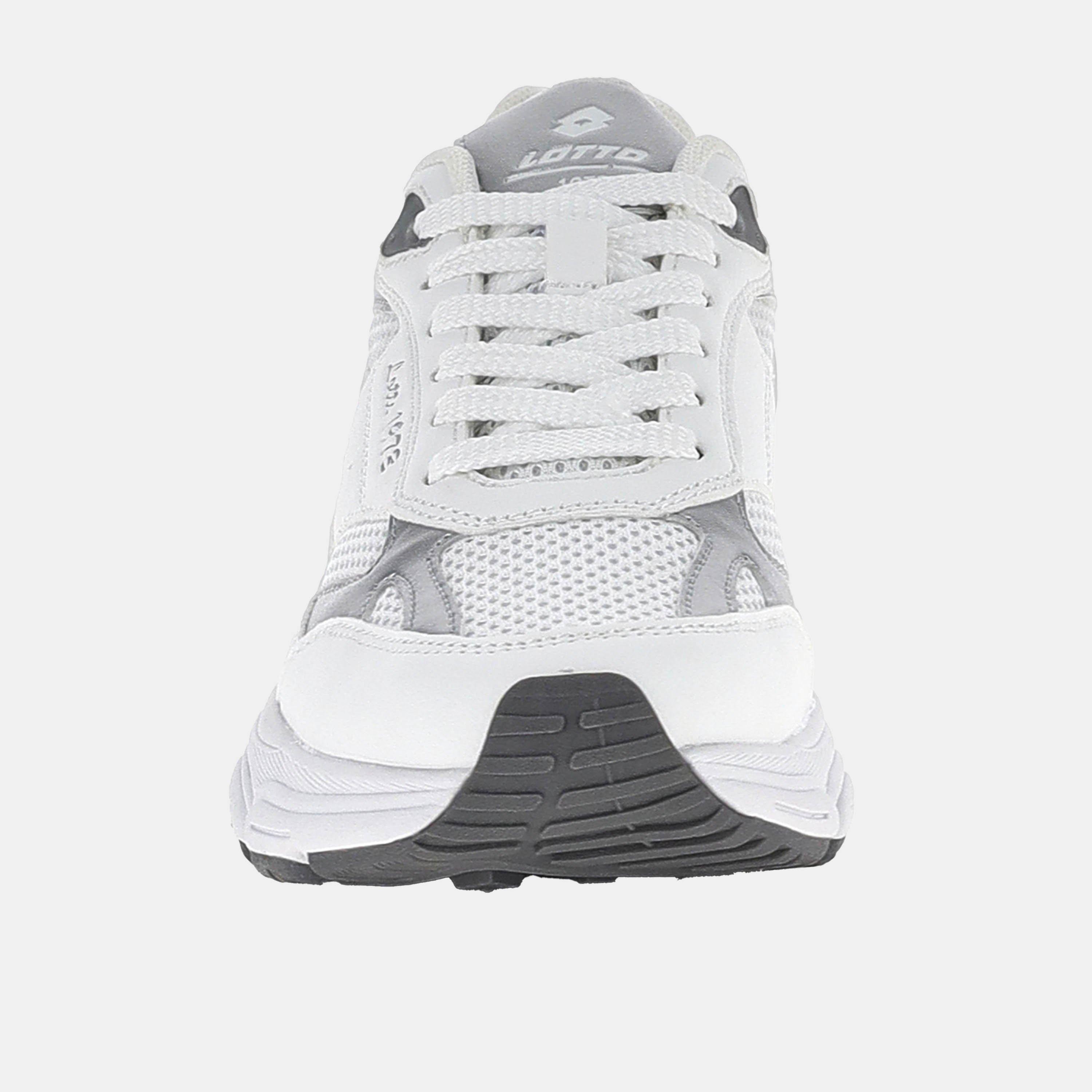 Hvid/Sølv Metal - Lotto Sport Italia - Women's Low-Top Trainers - 4
