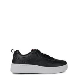 Skechers Leather Overlay Lace-Up Air Cool Low-Top Trainers