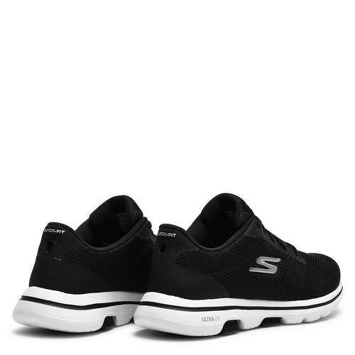 Black/White - Skechers - GO Walk 5 Womens Shoes - 6