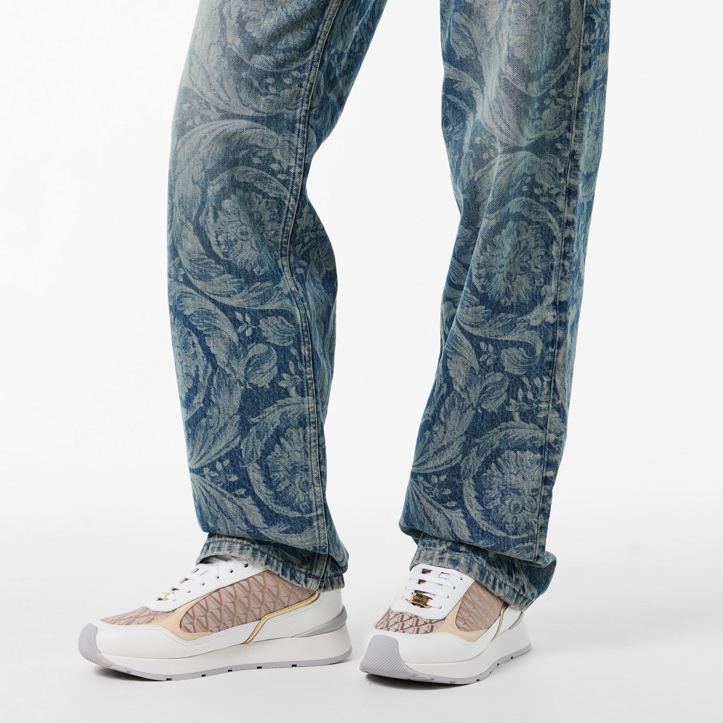 White Beige - Versace - Women's Platform Chunky Trainers - 3