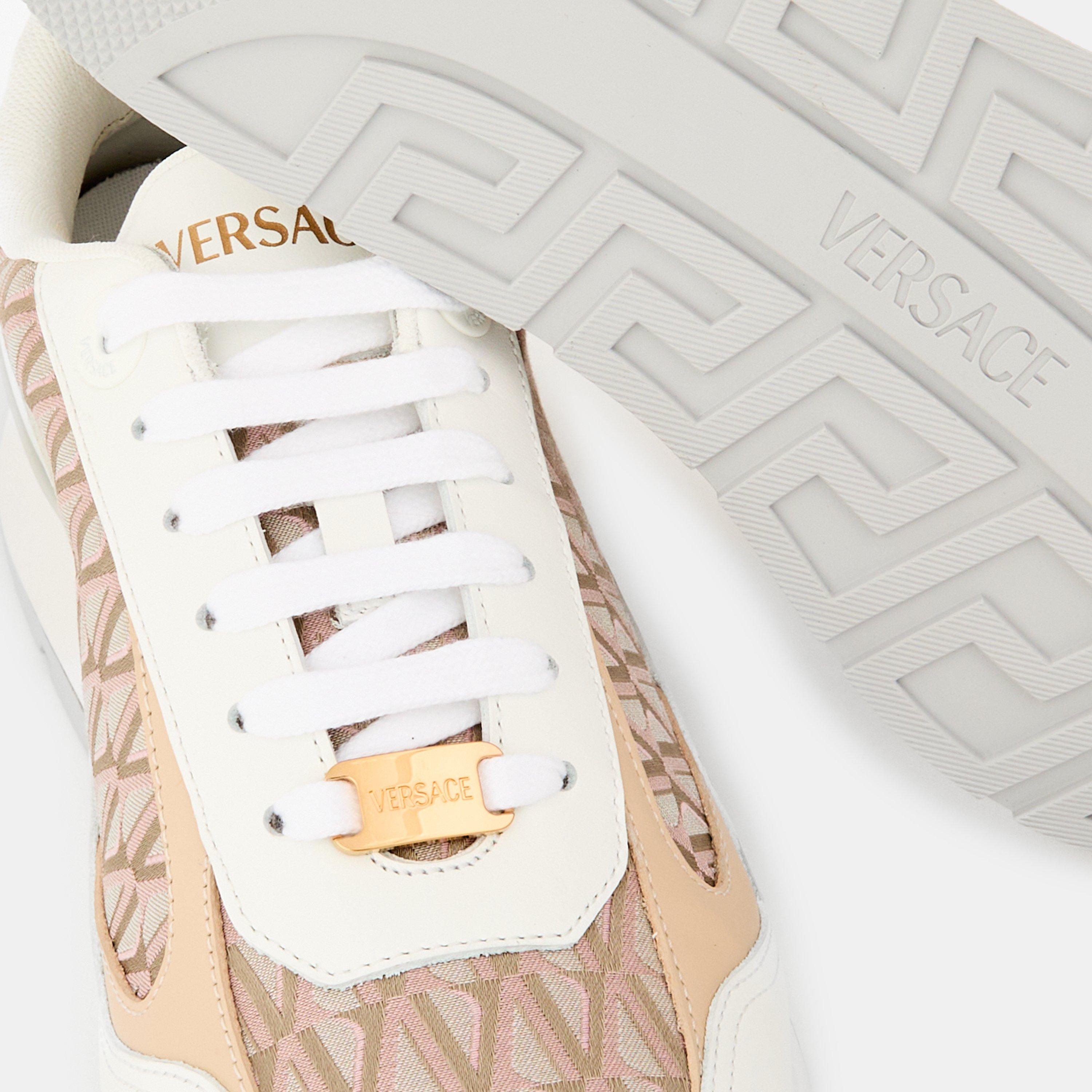 White Beige - Versace - Women's Platform Chunky Trainers - 4