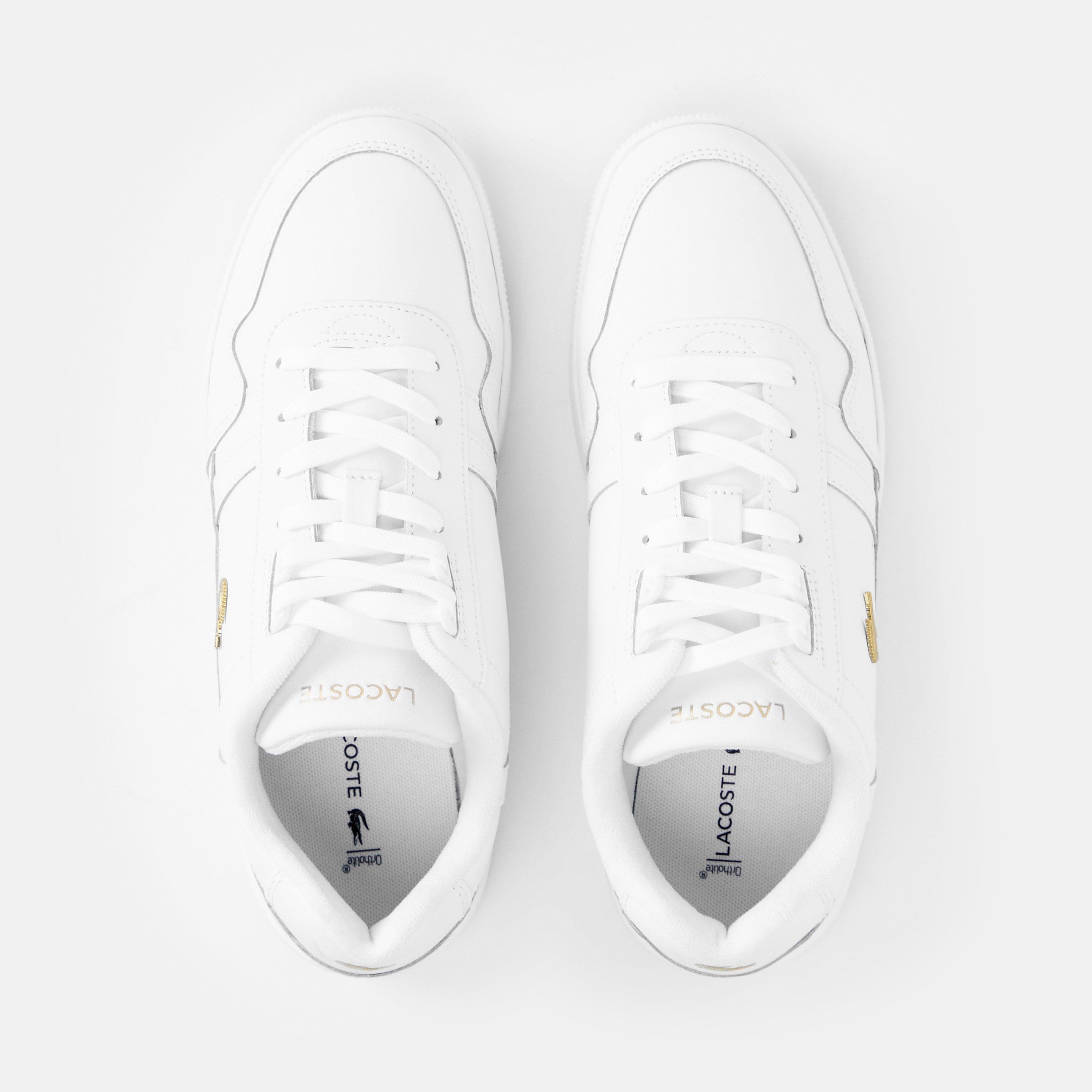 Wht/Gld - Lacoste - Clip Casual Low-Top Trainers - 4