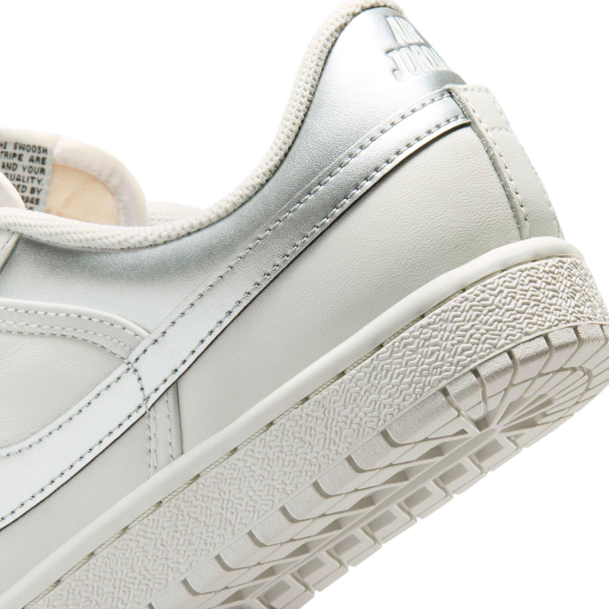 White/Silver - Air Jordan - Women's Low-Top Trainers - 8