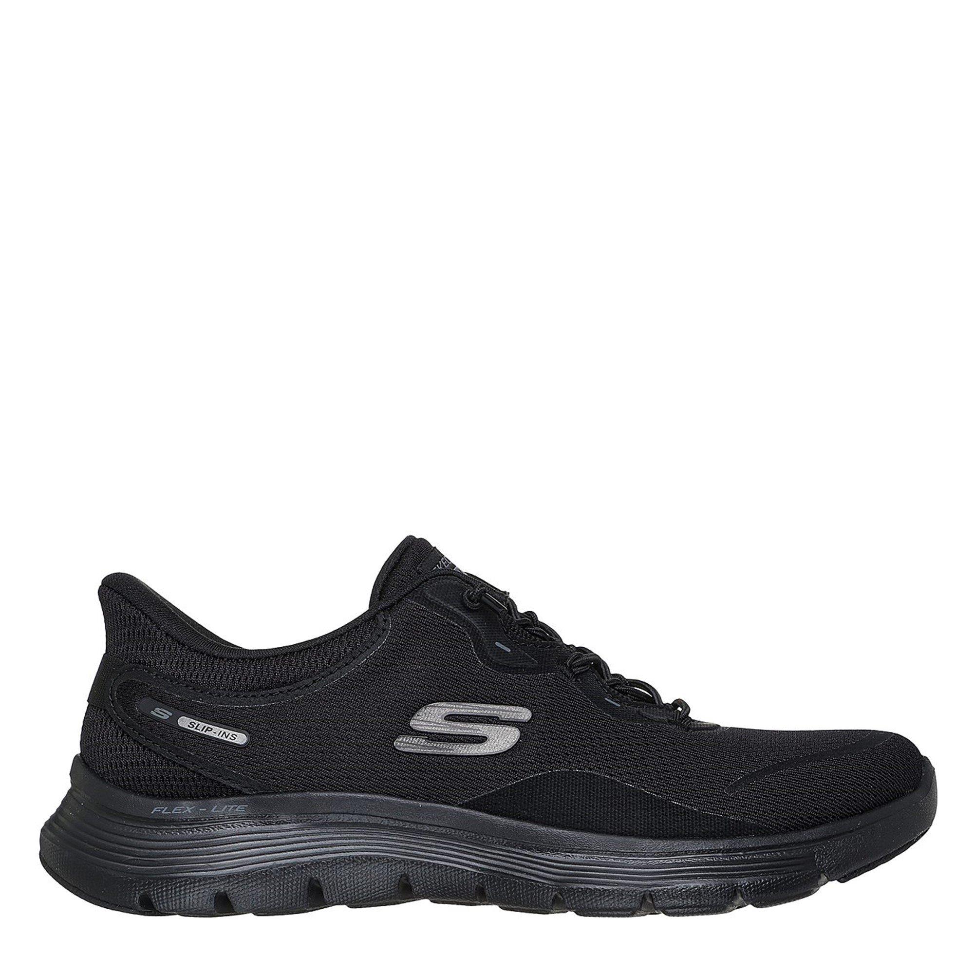 Black - Skechers - Flex Appeal 5.0 Slip On Trainers Womens - 3