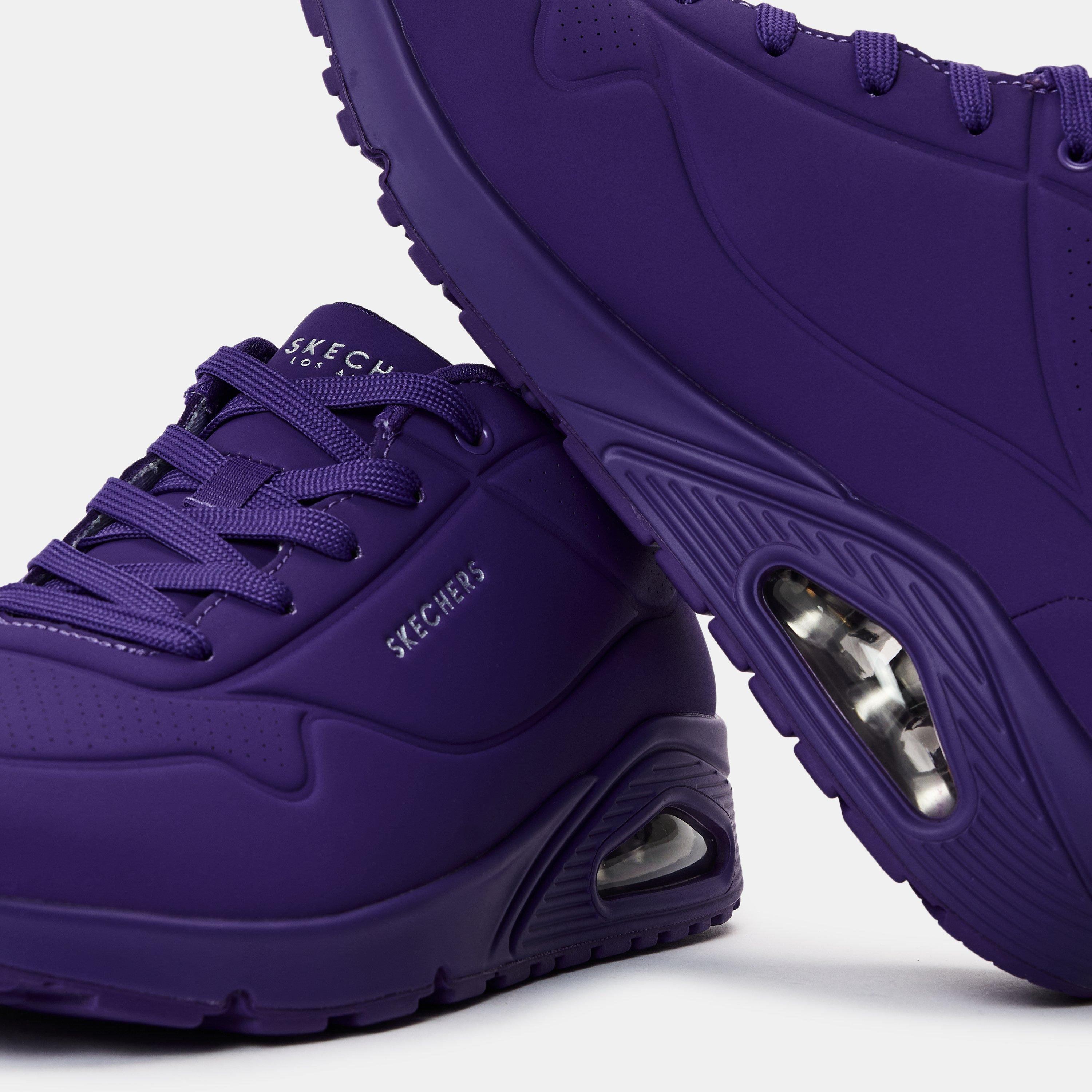 Purple - Skechers - Women's Durabuck EW Casual Low-Top Trainers - 3