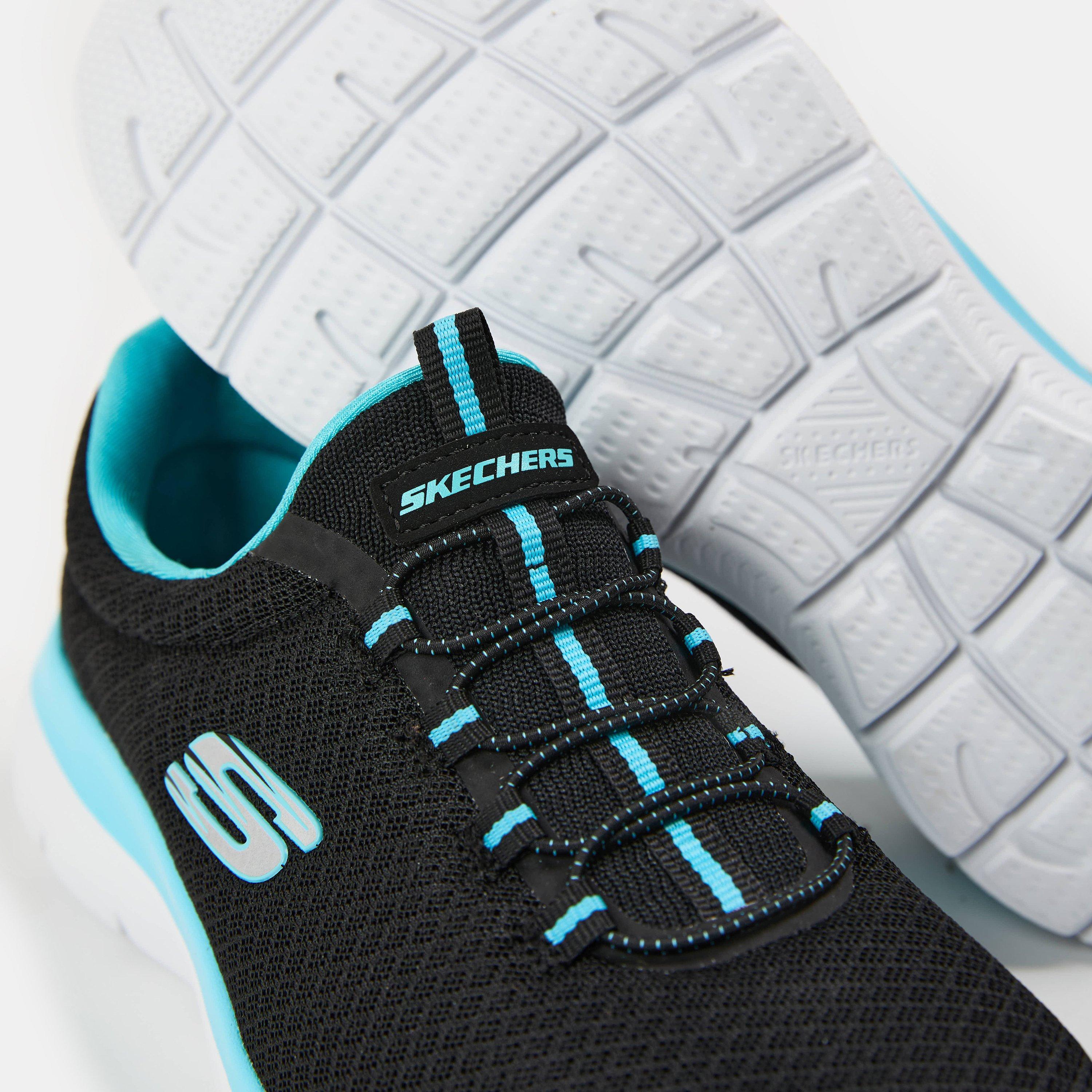 Preto/Turquesa - Skechers - Keepsakes Ice Angel Slip On Runners - 3