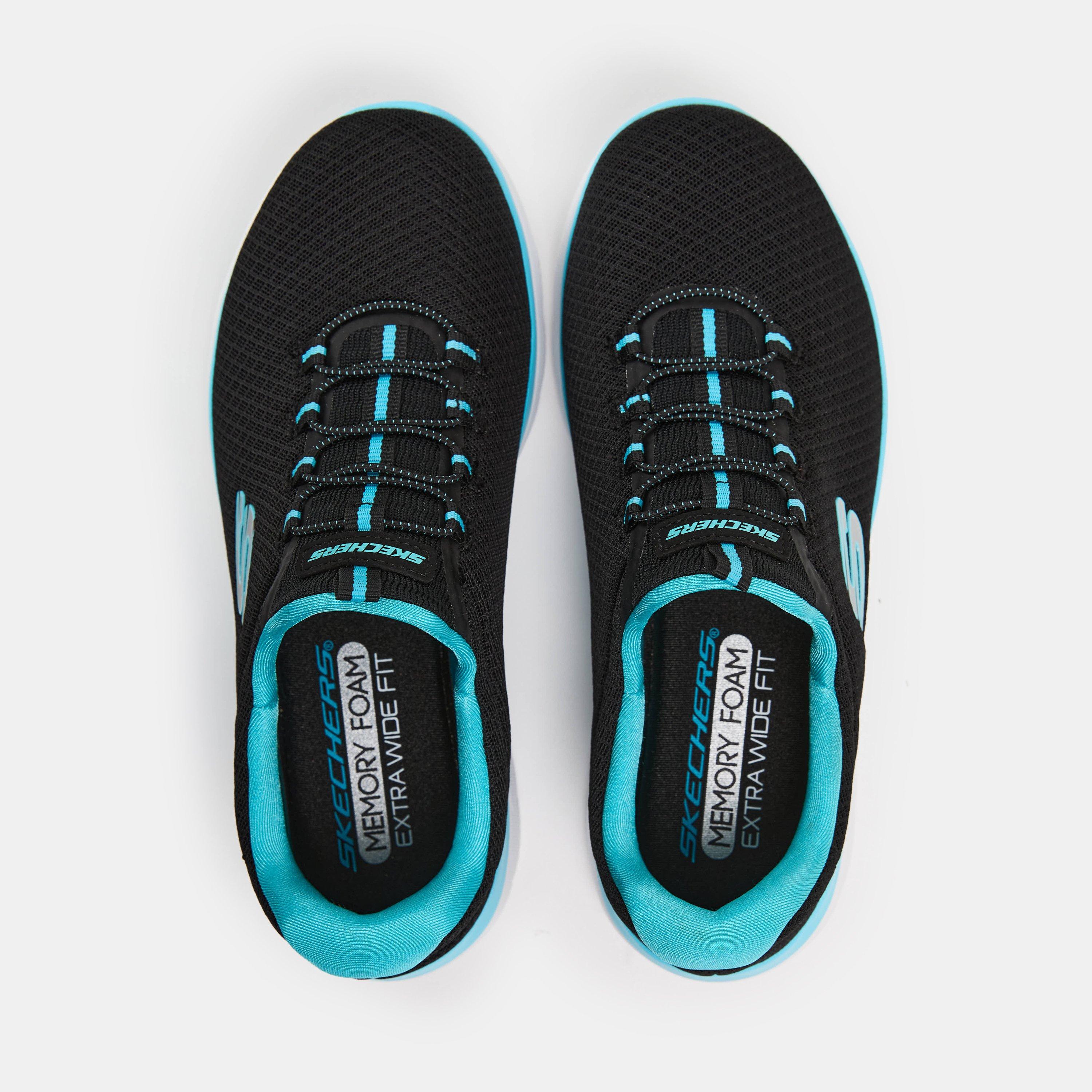 Preto/Turquesa - Skechers - Keepsakes Ice Angel Slip On Runners - 4
