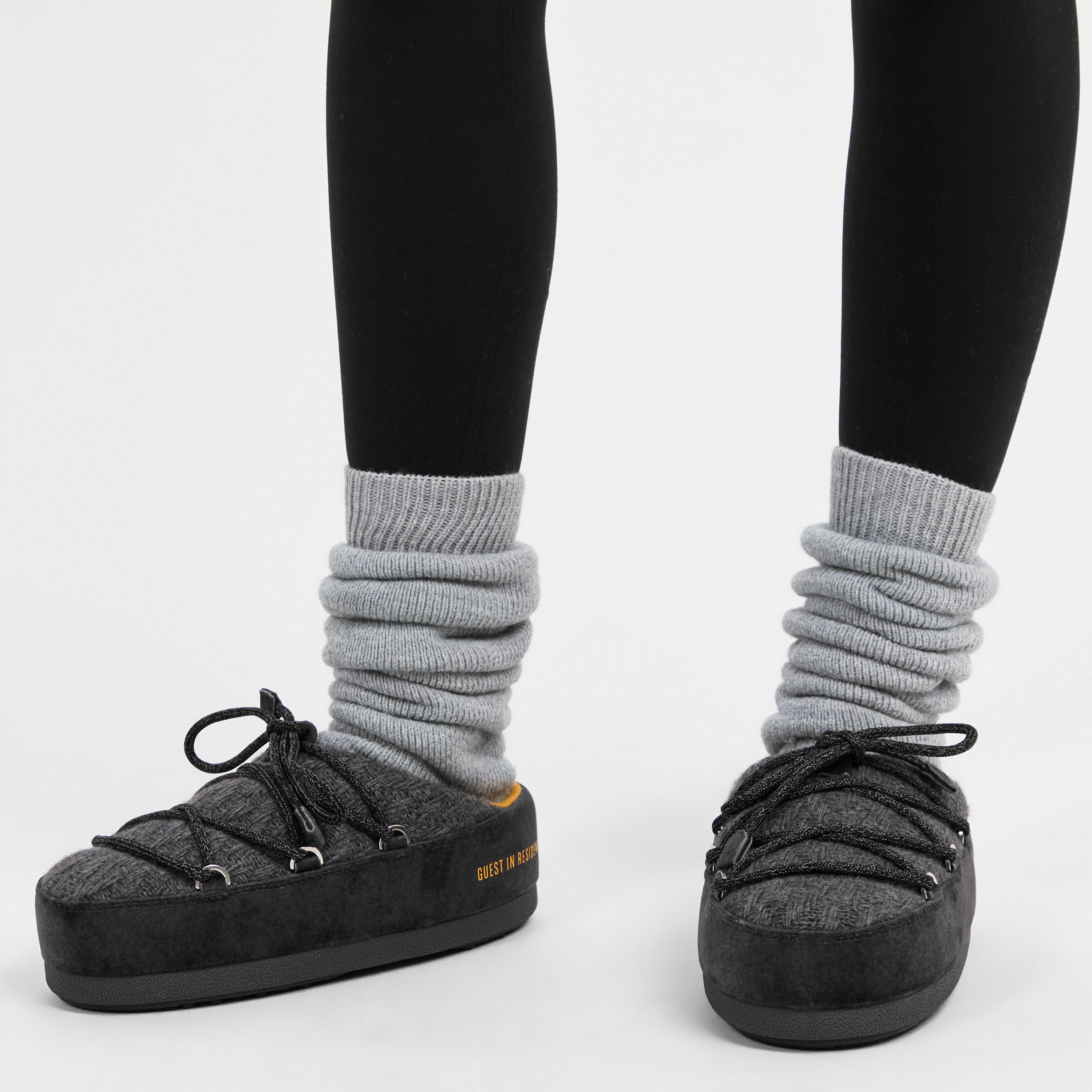 Grey - Moon Boot - Women's Knitted Snow Boots - 3