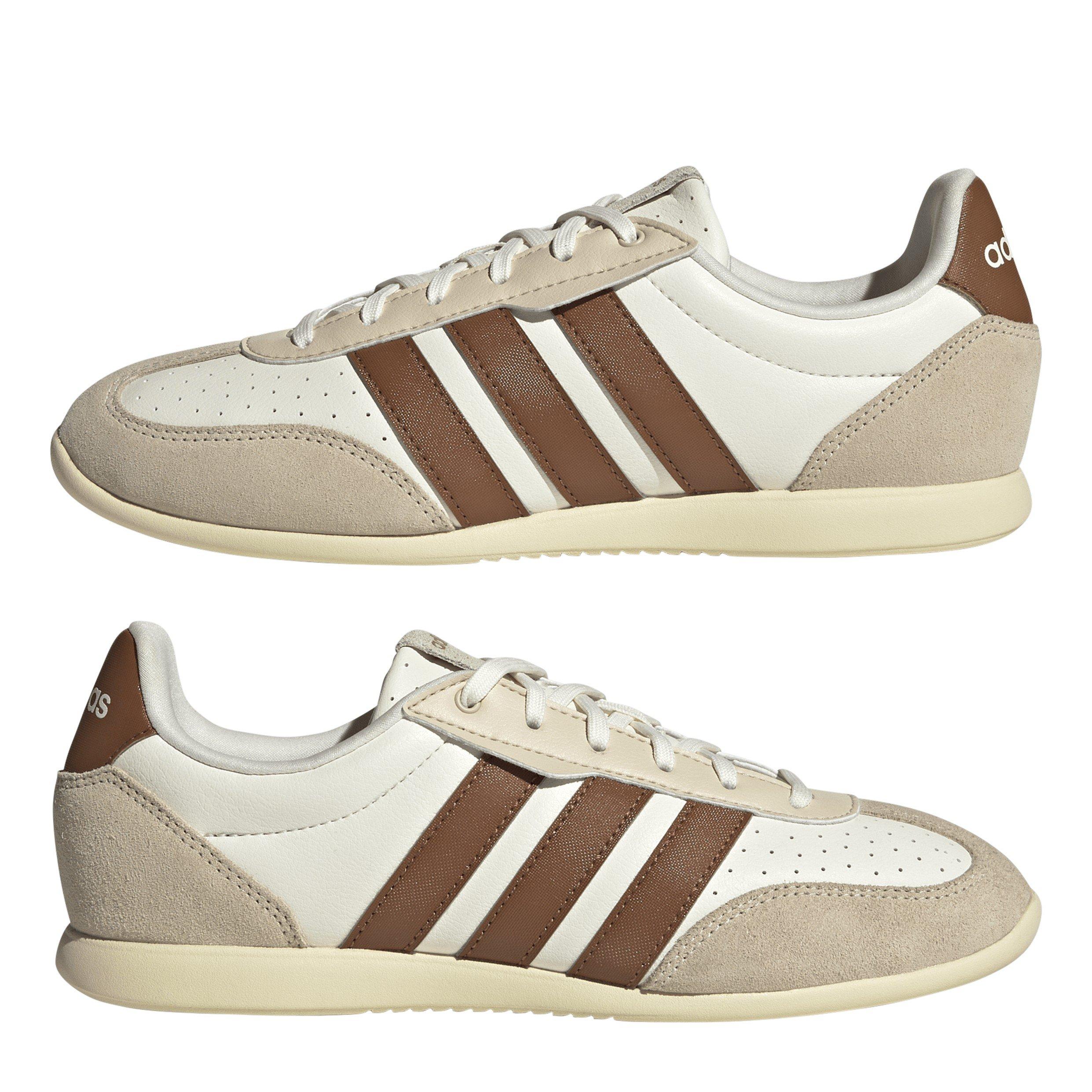 Off White/Brown - adidas - Women's Low-Top Trainers - 9
