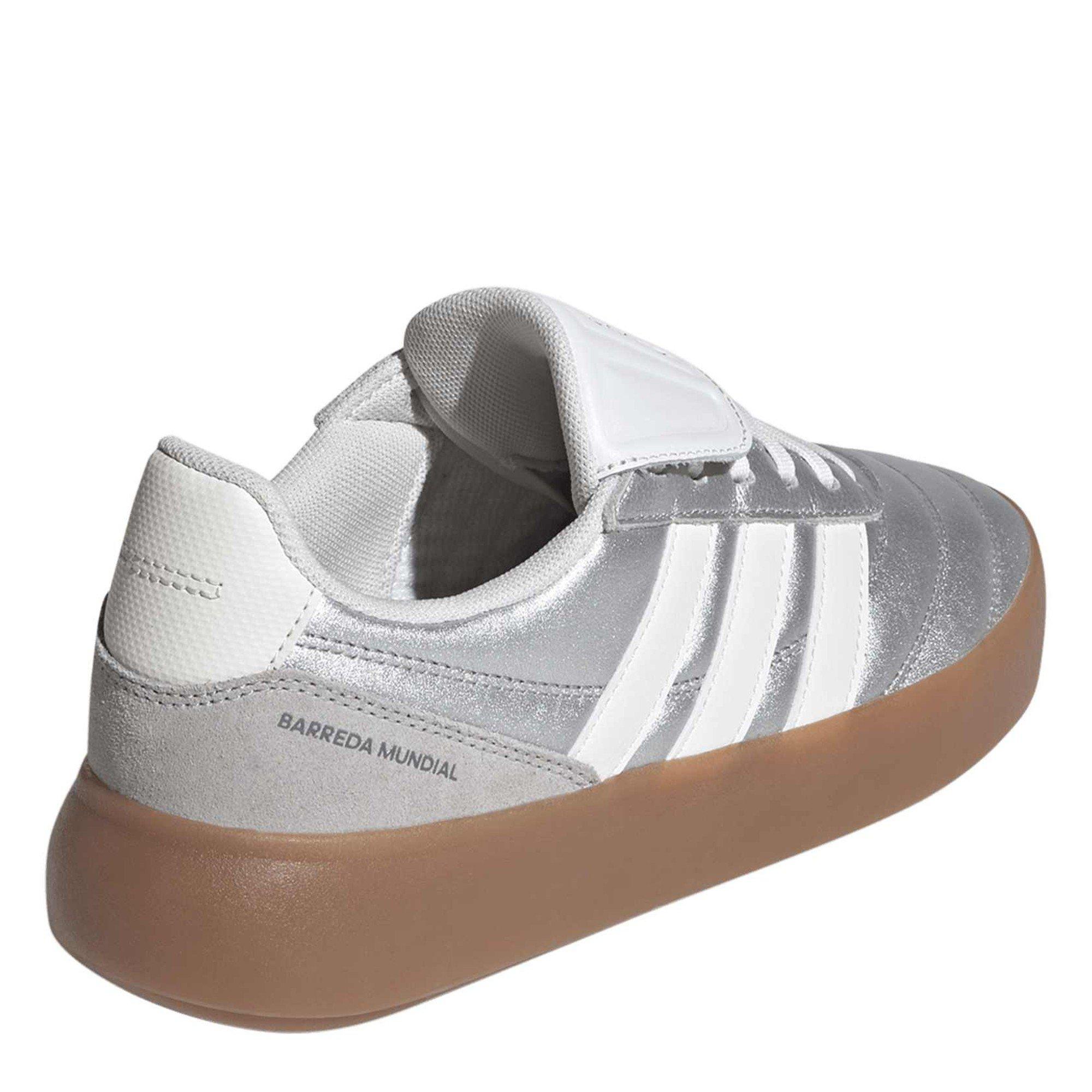 Silver/Gum - adidas - Women's Mundial Low-Top Trainers - 4
