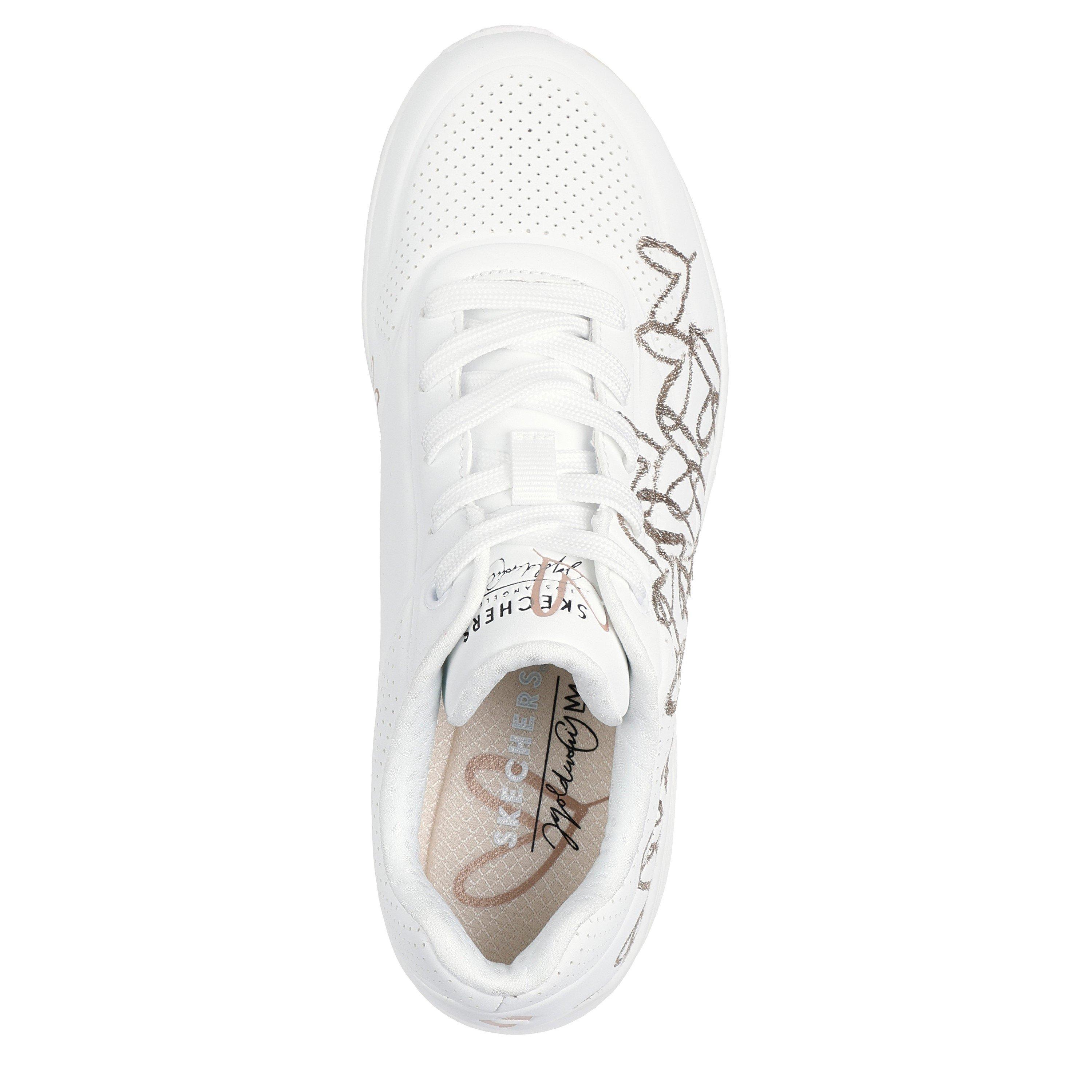 Wit/RozeGoud - Skechers - Goldcrown Mylar Embroidery Heart De Low-Top Trainers Womens - 5