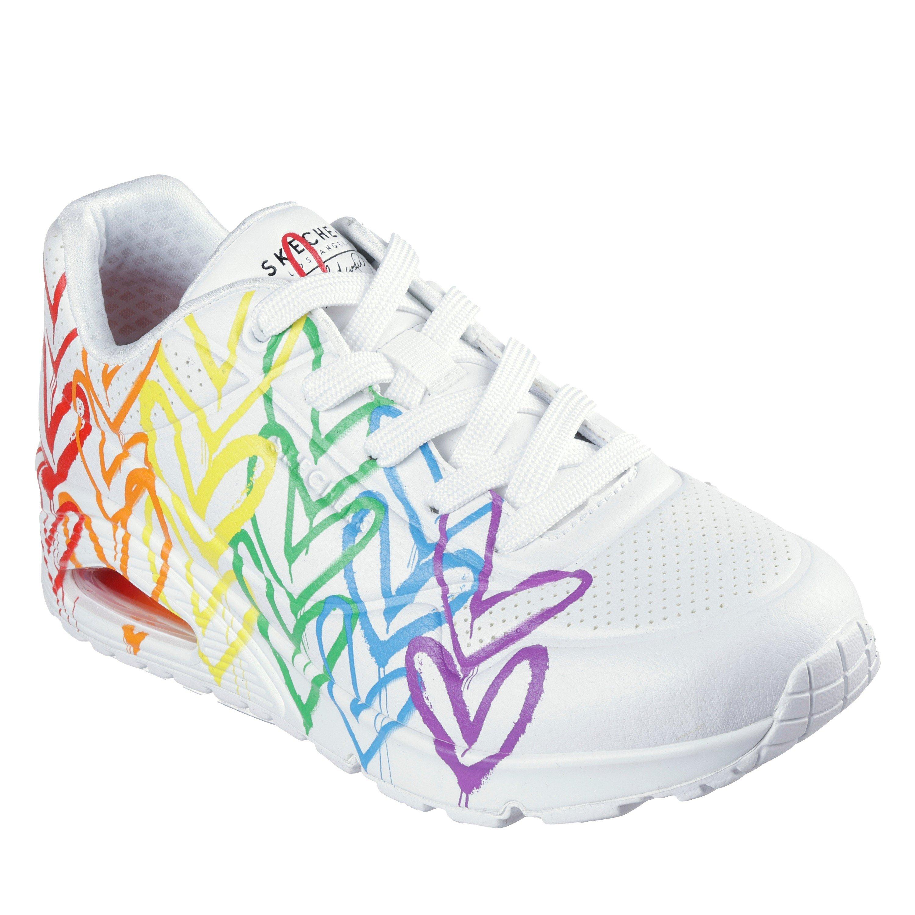 White/Mutli - Skechers - Women's Goldcrown Mylar Embroidery Low-Top Trainers - 3