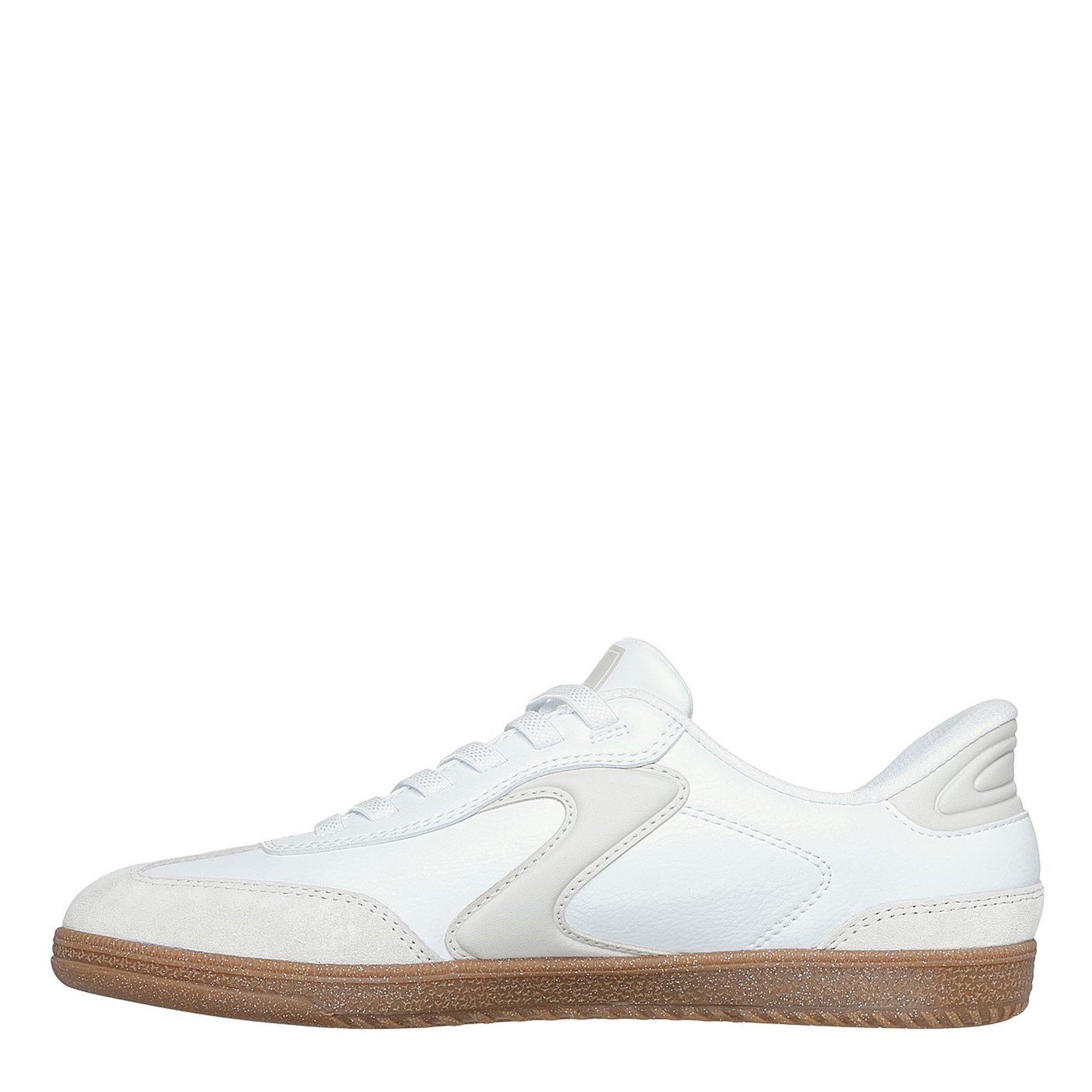 White/Neutral - Skechers - Duraleather & Suede Overlay Bungee Low-Top Trainers Womens - 2