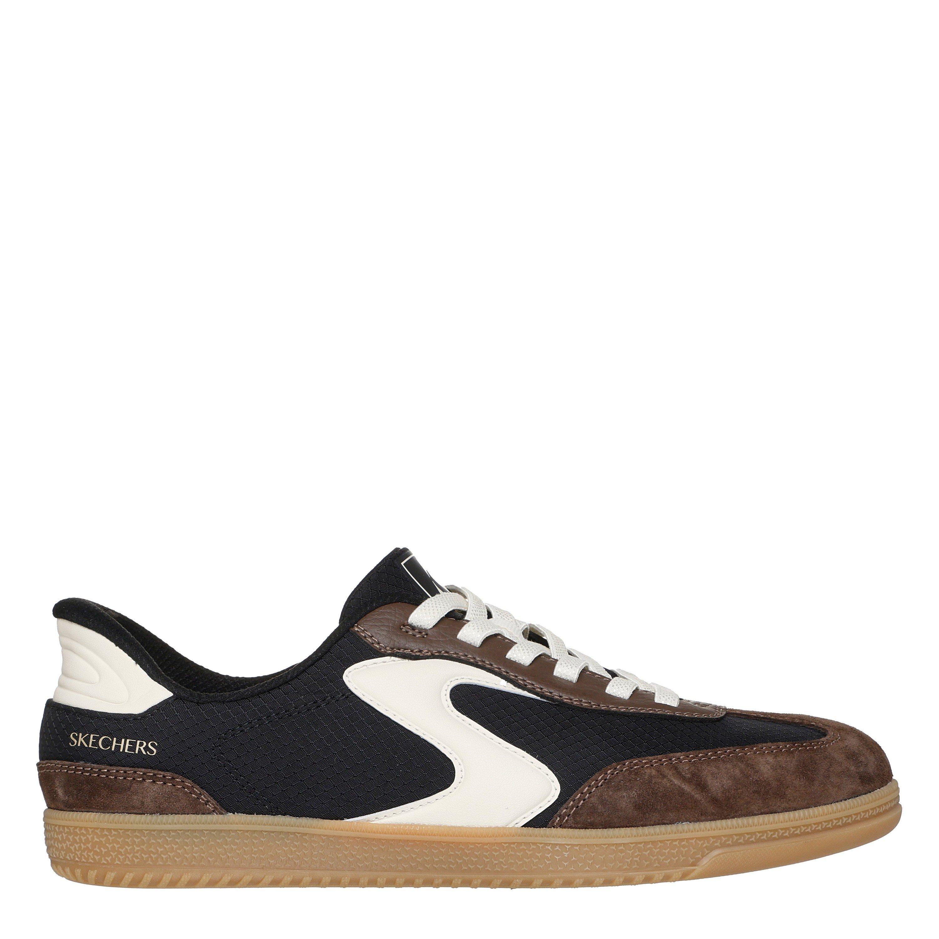 Skechers Women's Duraleather & Suede Overlay Bungee Low-Top Trainers - Brown - 8 (41)