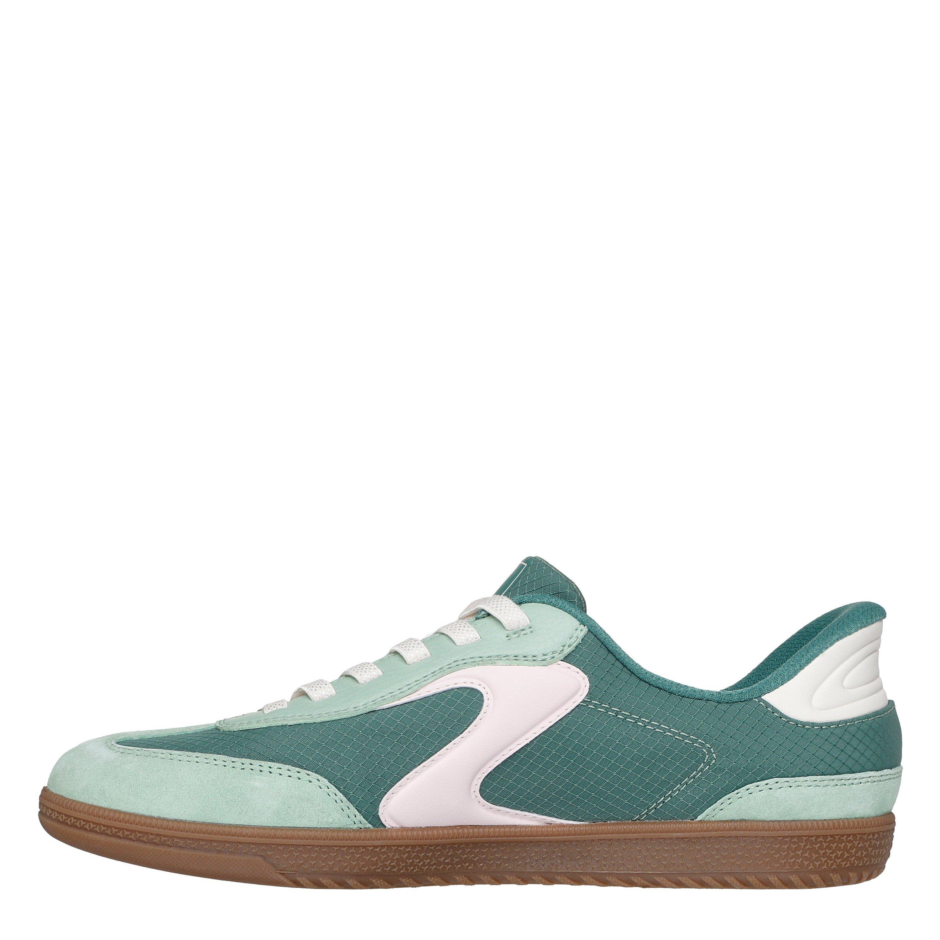 Mint - Skechers - Duraleather & Suede Overlay Bungee Low-Top Trainers Womens - 2