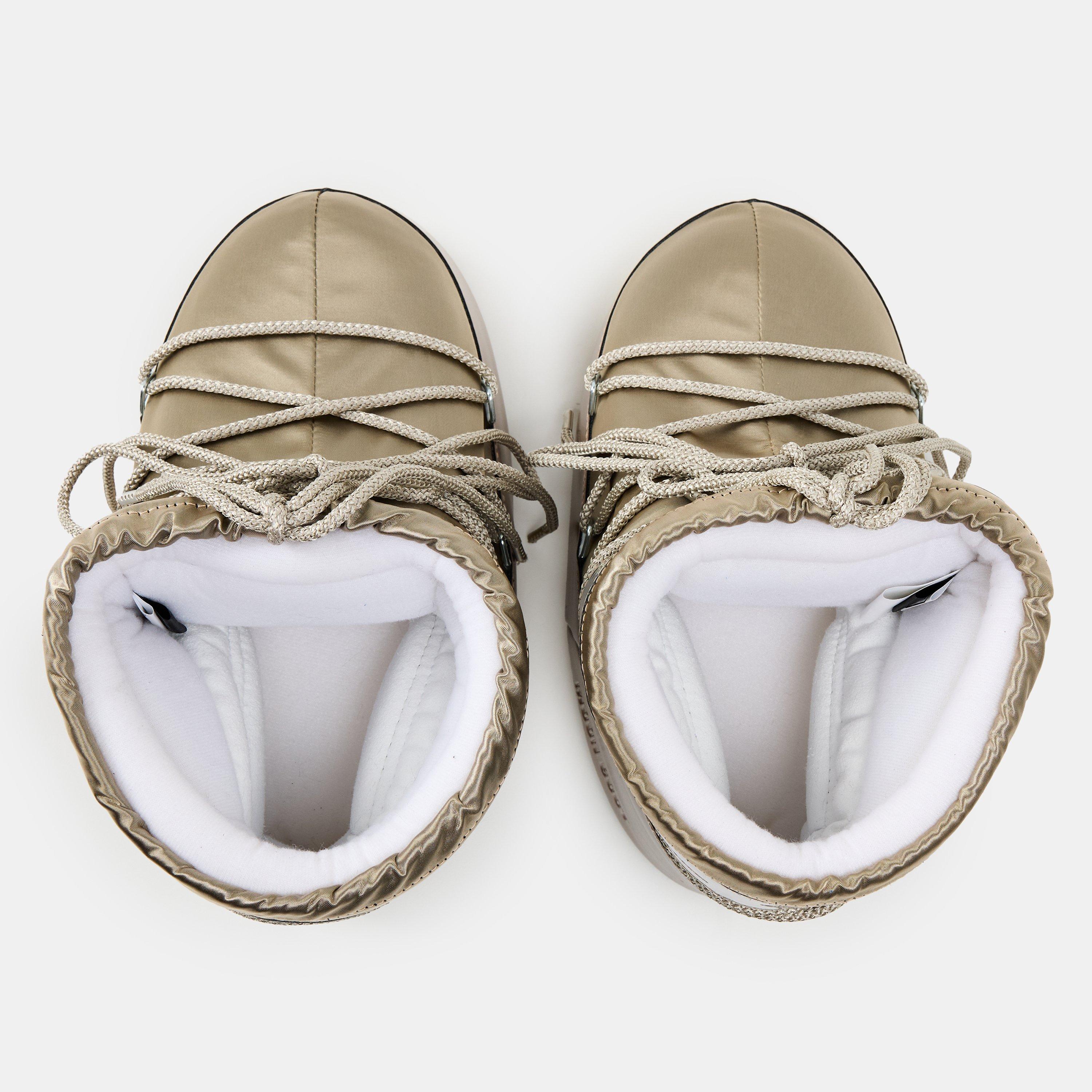 Platinum - Moon Boot - Icon Low Glance Satin Boots - 4