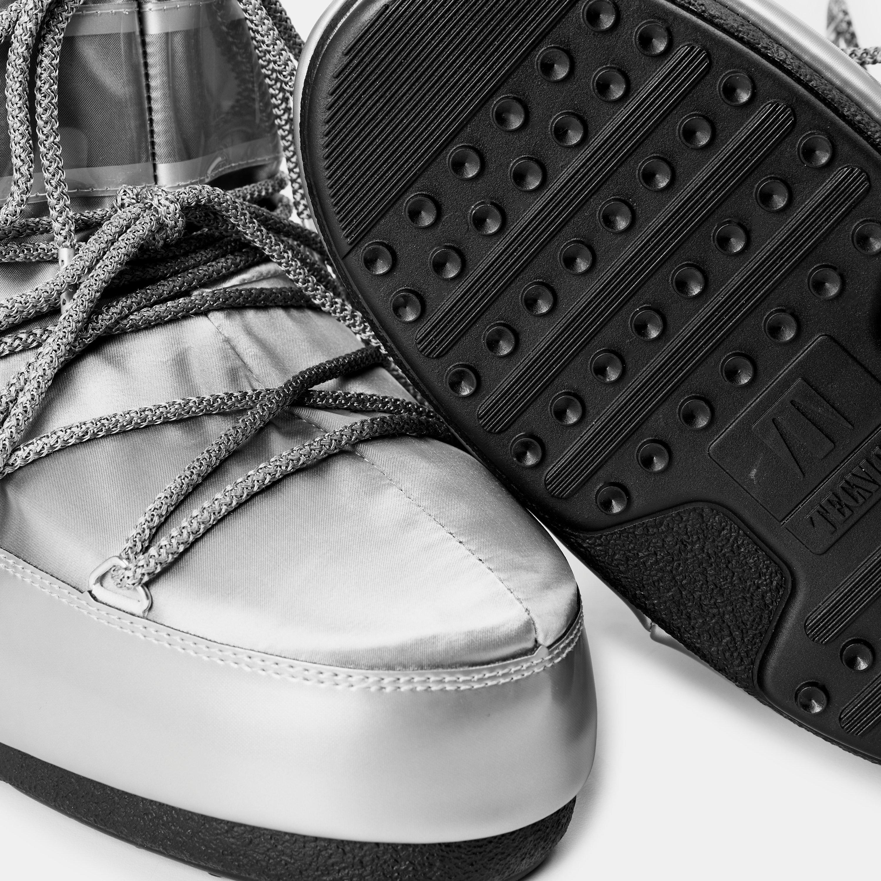 Silver - Moon Boot - Icon Low Glance Satin Boots - 3