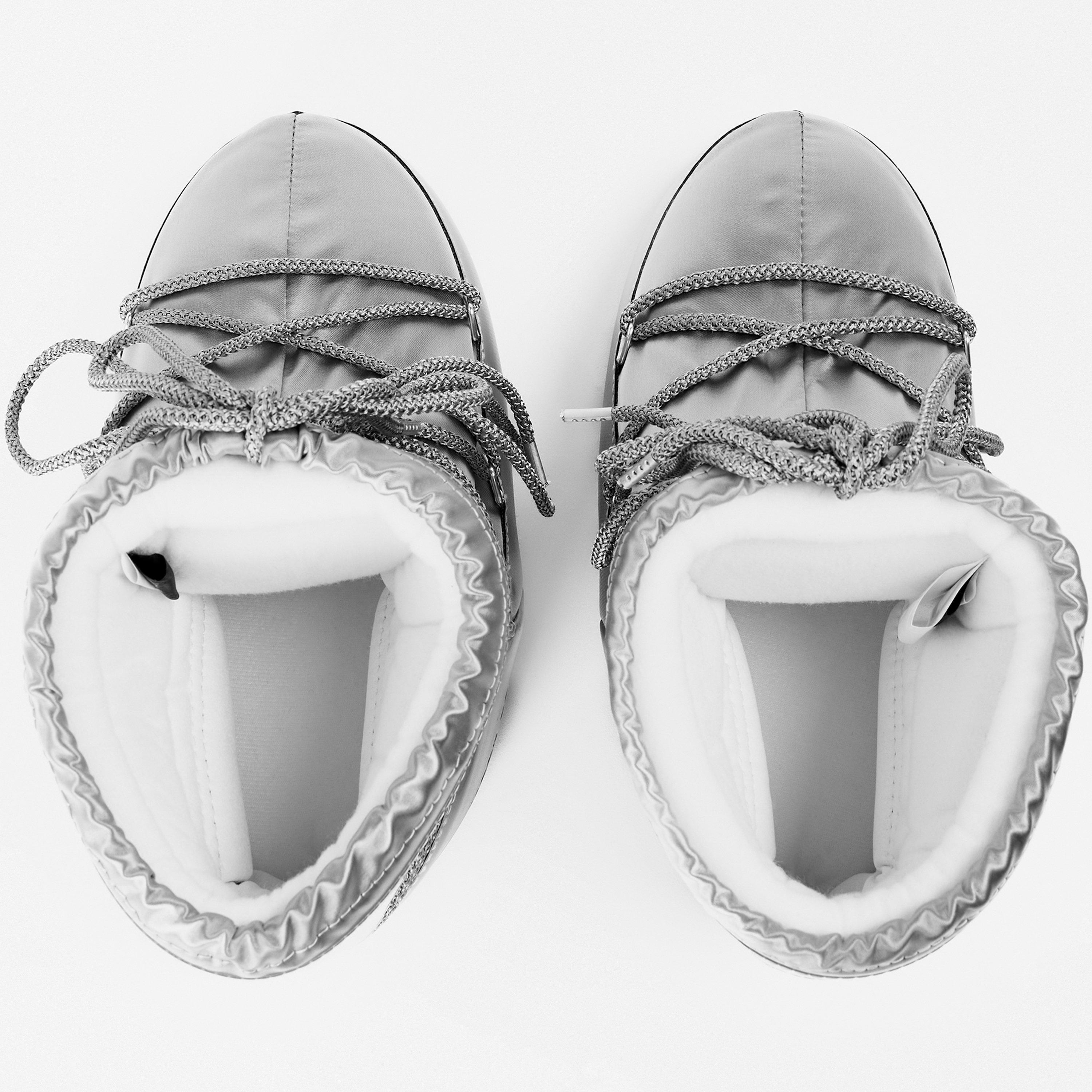 Silver - Moon Boot - Icon Low Glance Satin Boots - 4