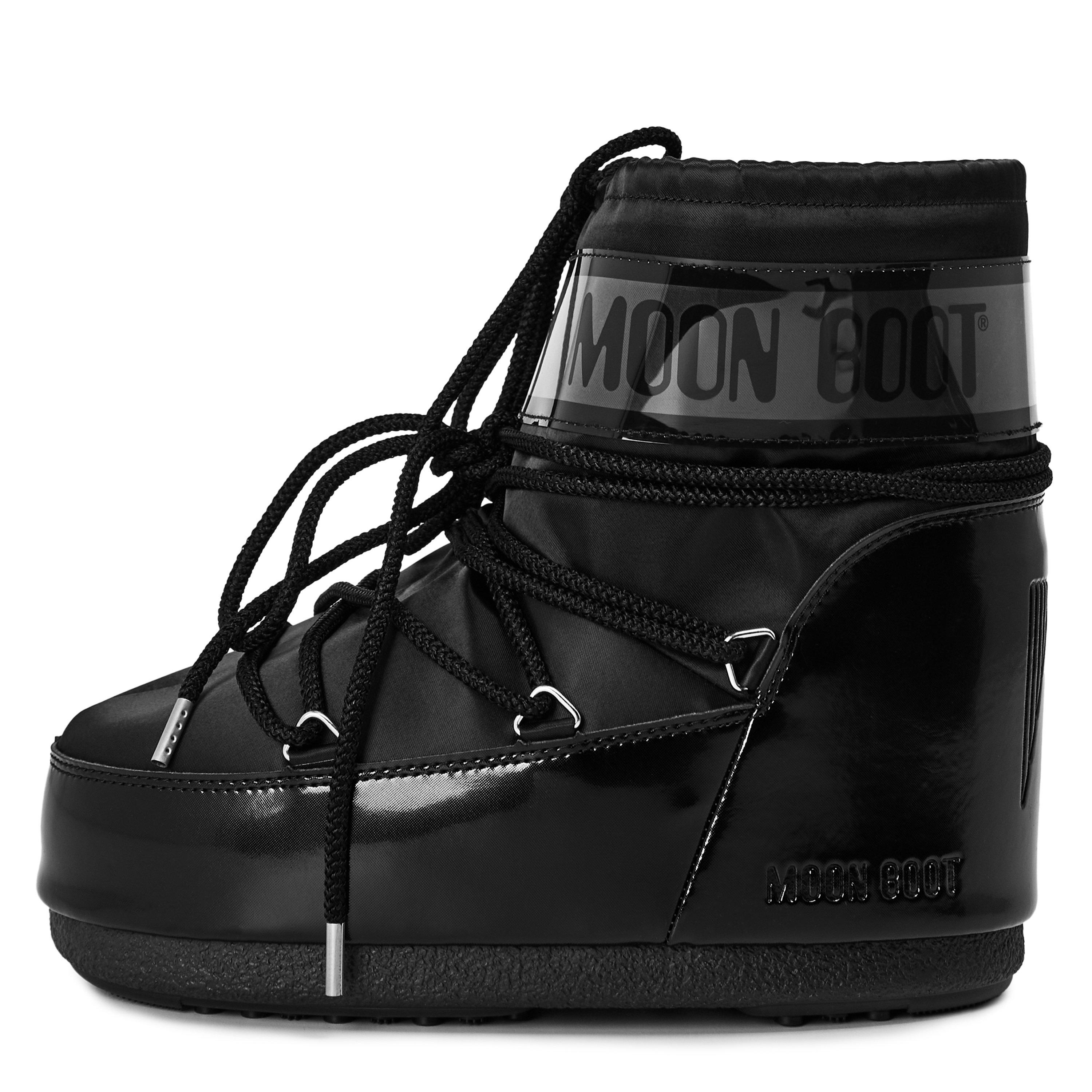Black - Moon Boot - Icon Low Glance Satin Boots - 2