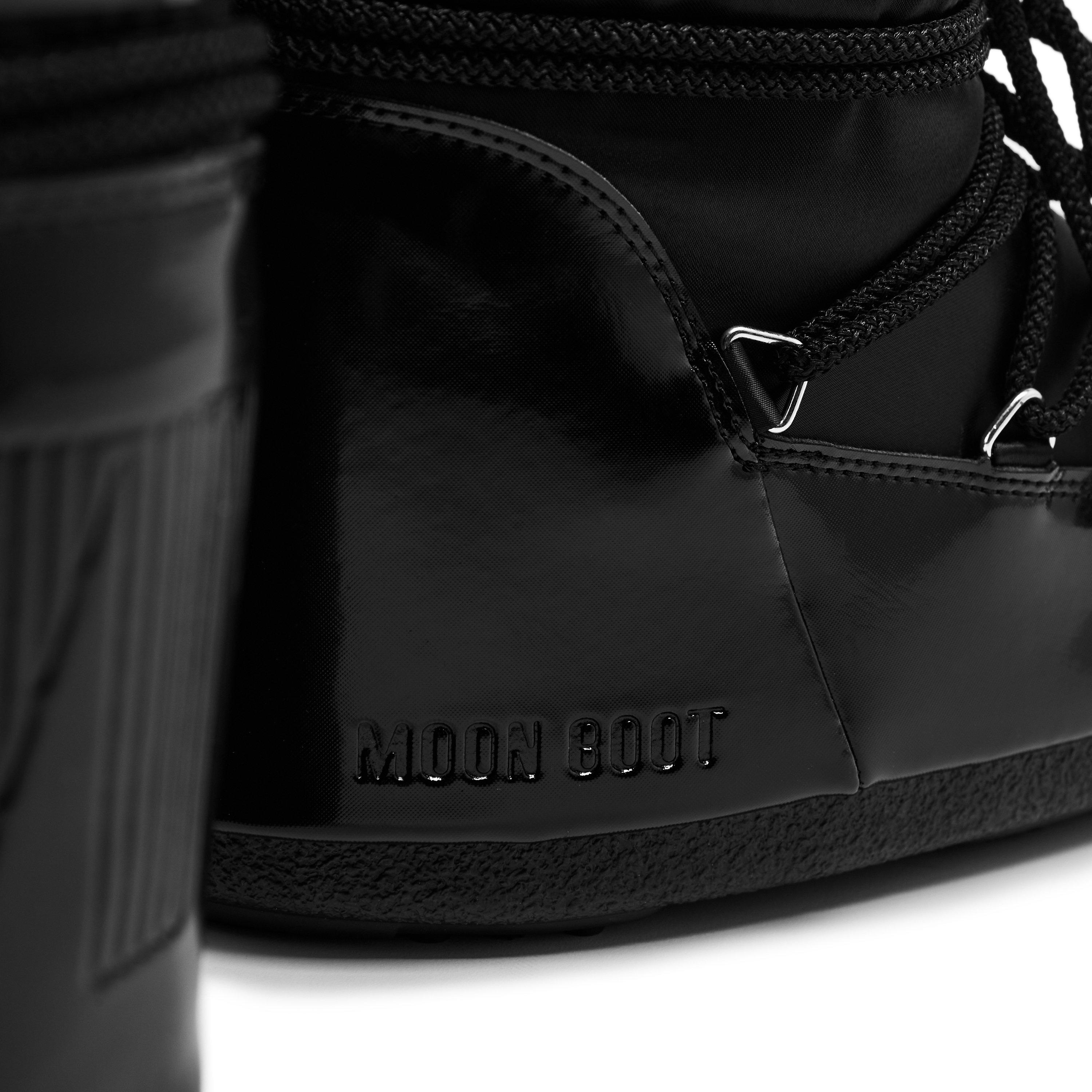 Black - Moon Boot - Icon Low Glance Satin Boots - 3