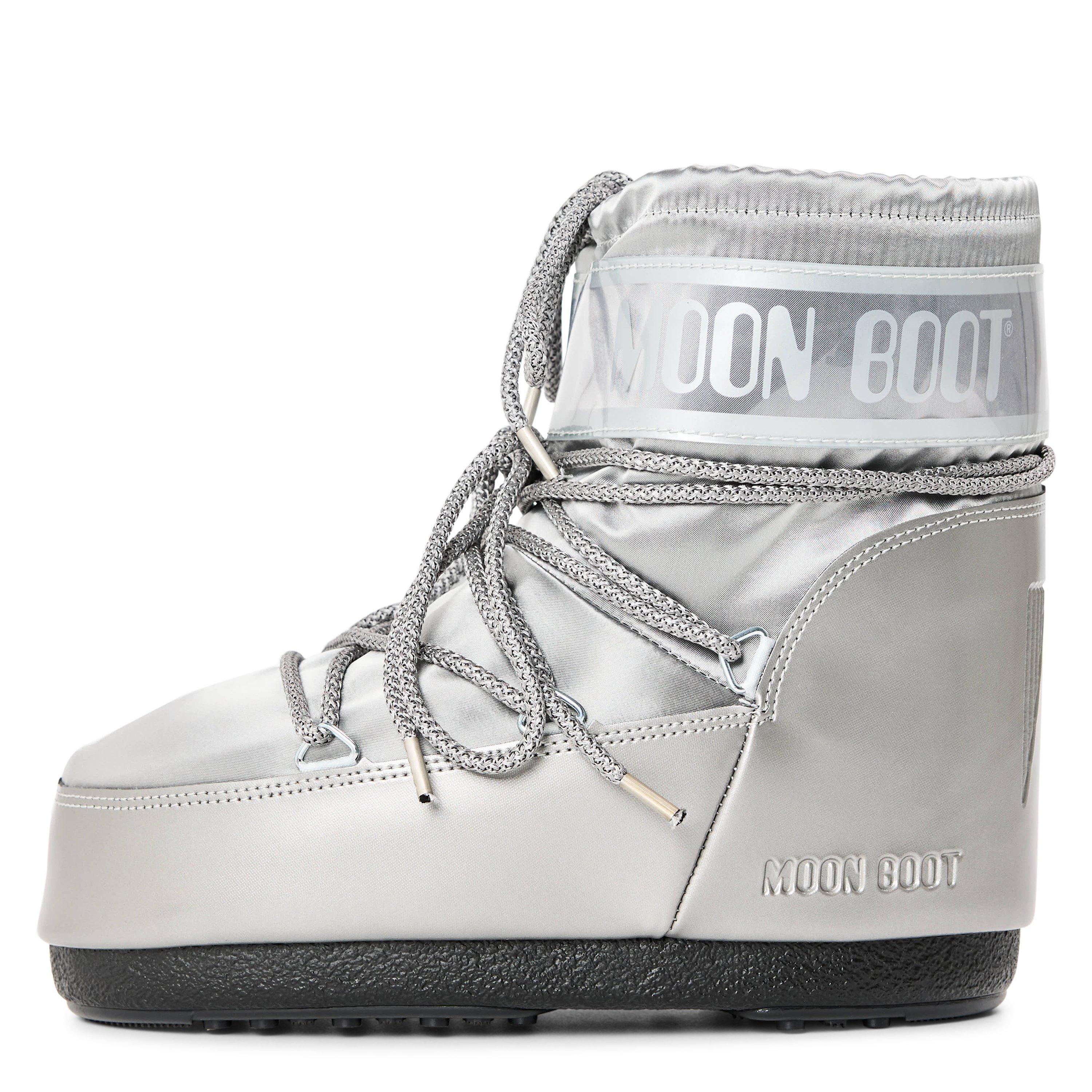 Silver - Moon Boot - Icon Low Glance Satin Boots - 2