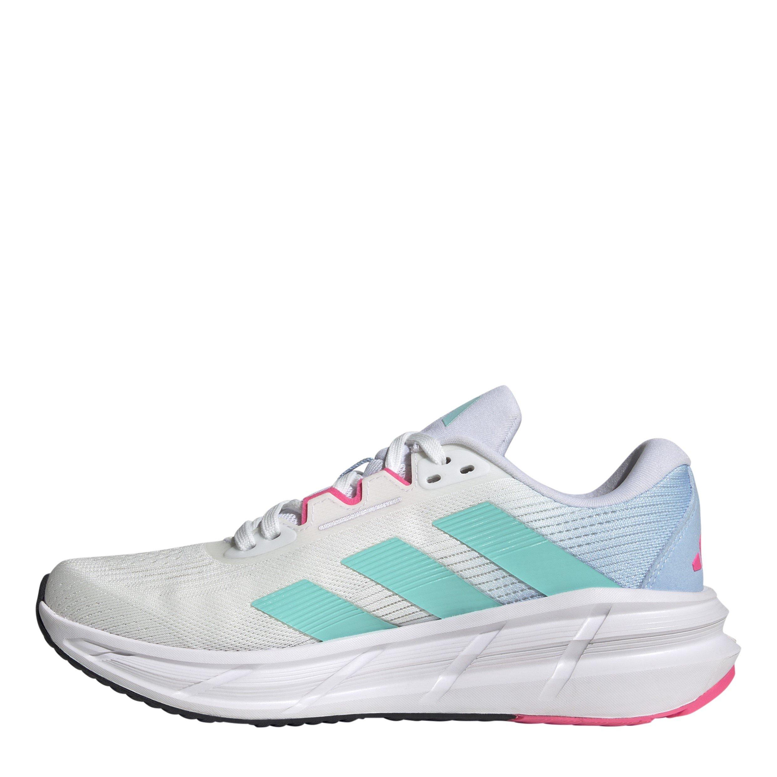 White/Flash Aqu - adidas - Entry Road Running Shoes - 2