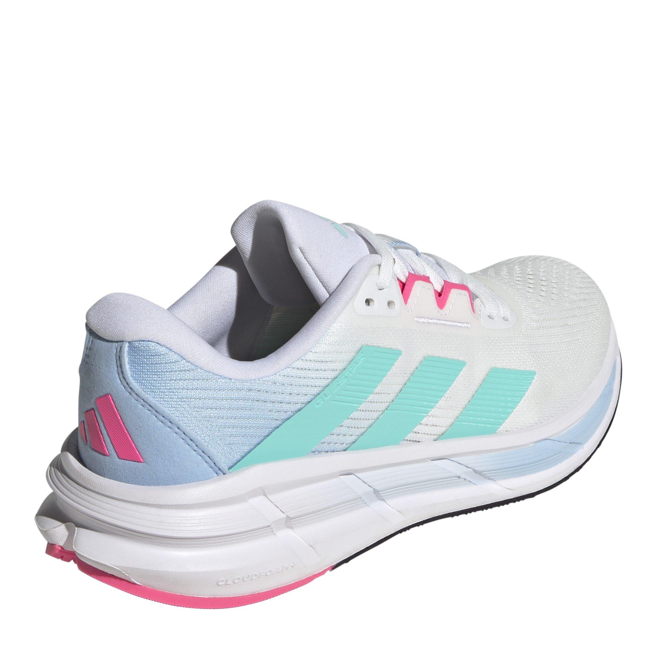 White/Flash Aqu - adidas - Entry Road Running Shoes - 4