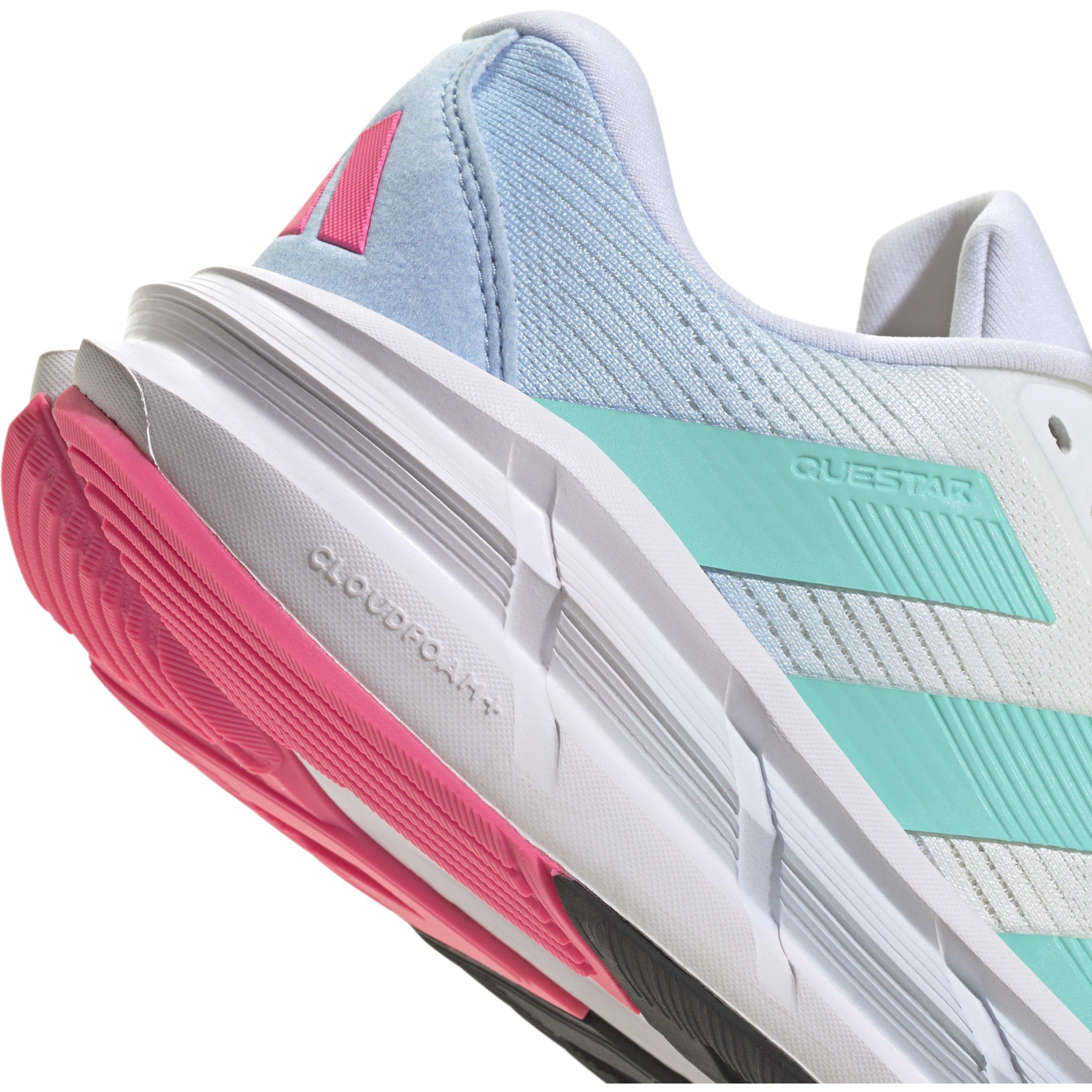 White/Flash Aqu - adidas - Entry Road Running Shoes - 7