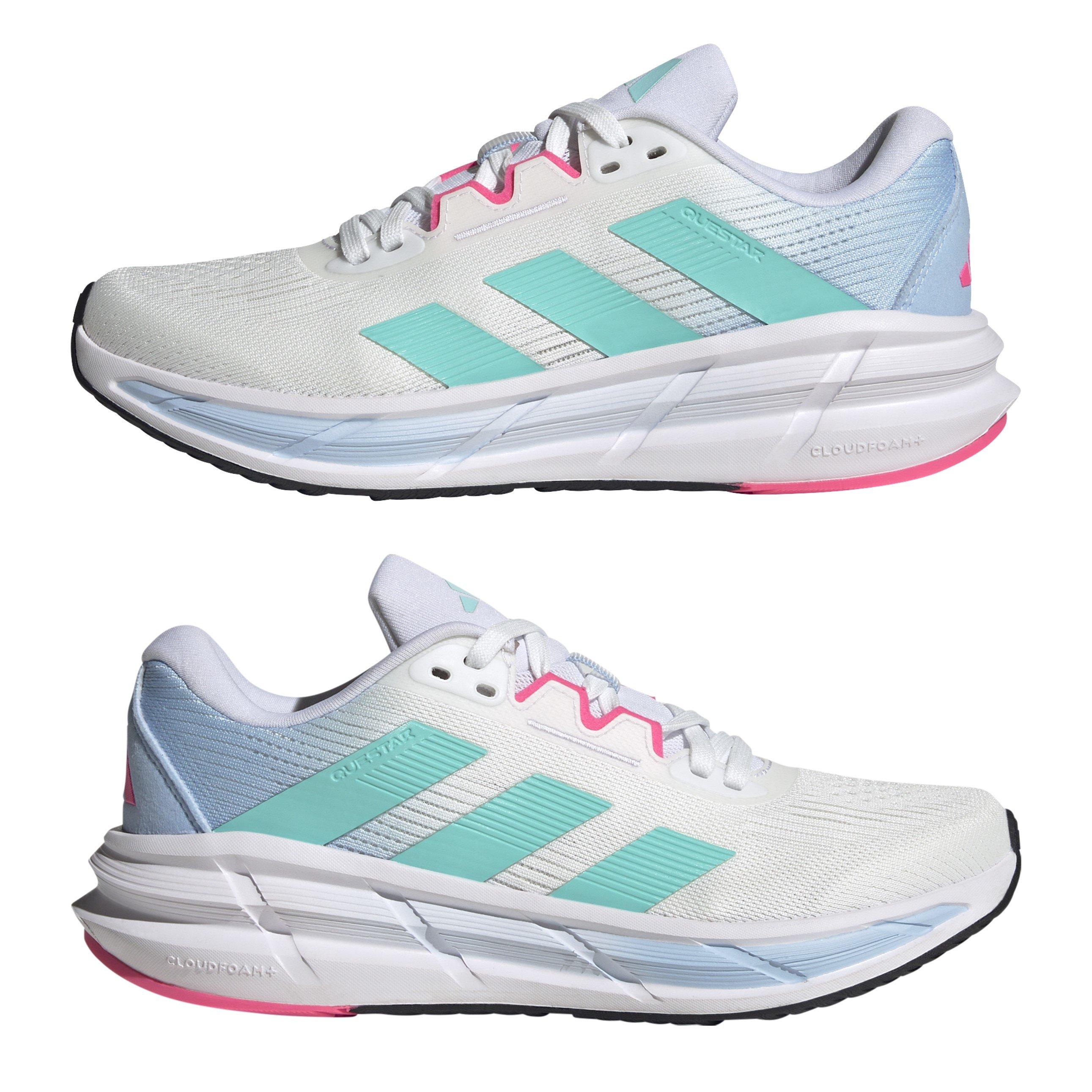 White/Flash Aqu - adidas - Entry Road Running Shoes - 9