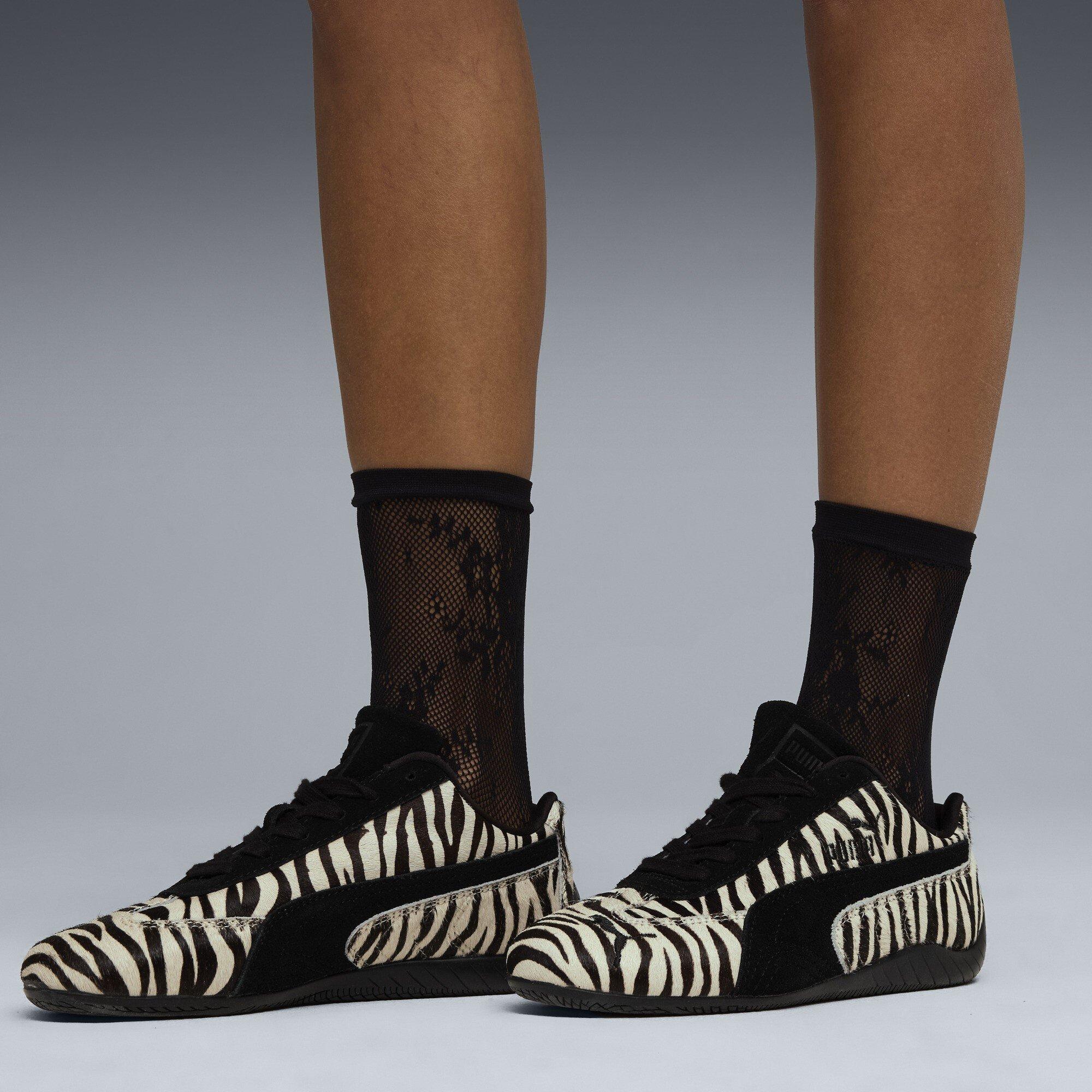 Black/White - Puma - Women's SpeedCat Pony Low-Top Trainers - 3