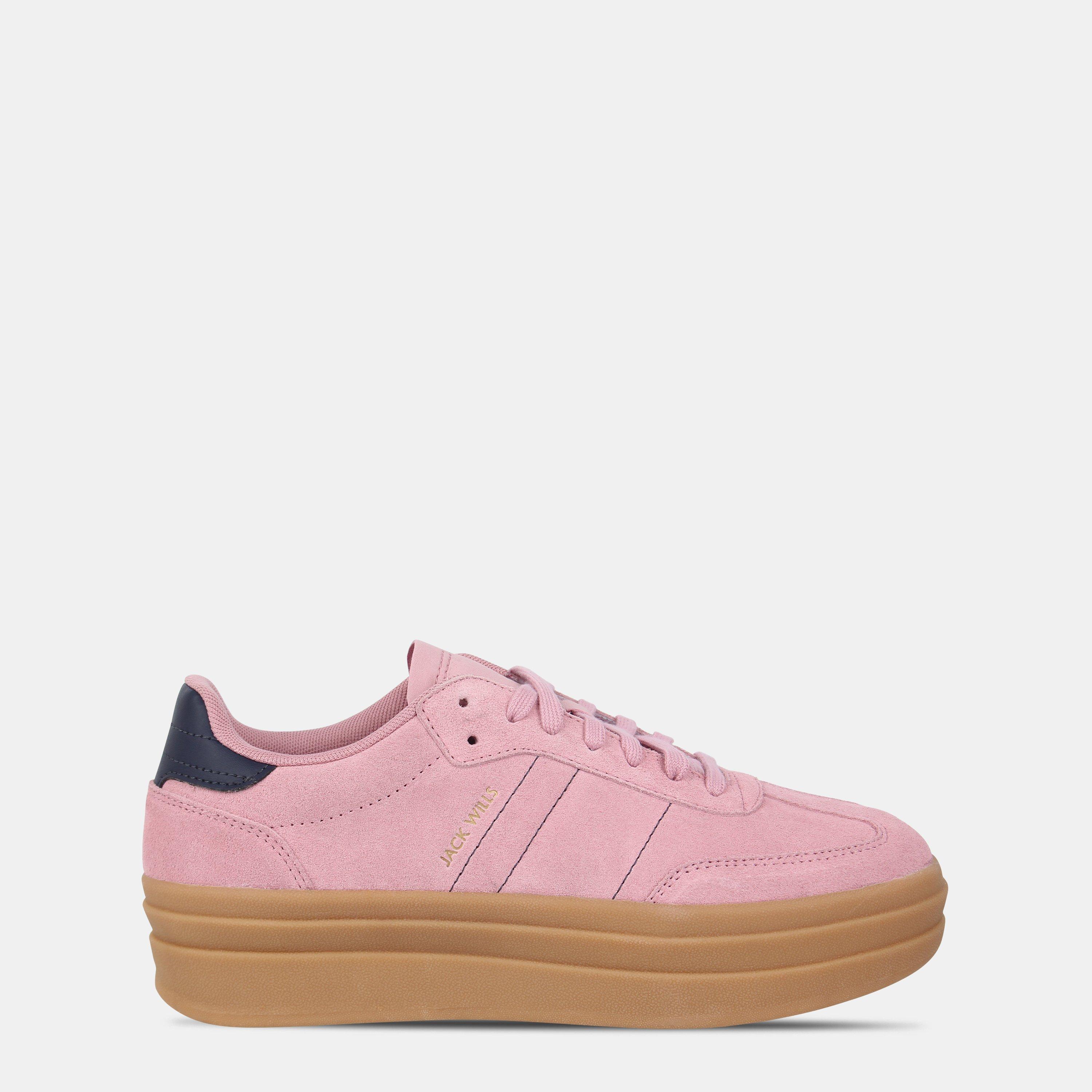 Jack Wills Women's Pink Suede Newbury Platform in Size 7, Sports Direct - Image 3