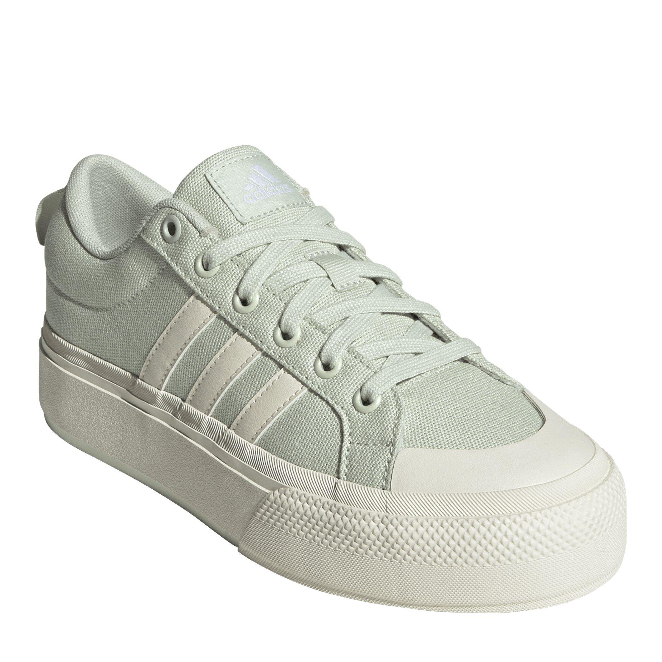 Leinen Grün/Off - adidas - Bravada 2.0 Canvas Platform Skate Shoes - 3
