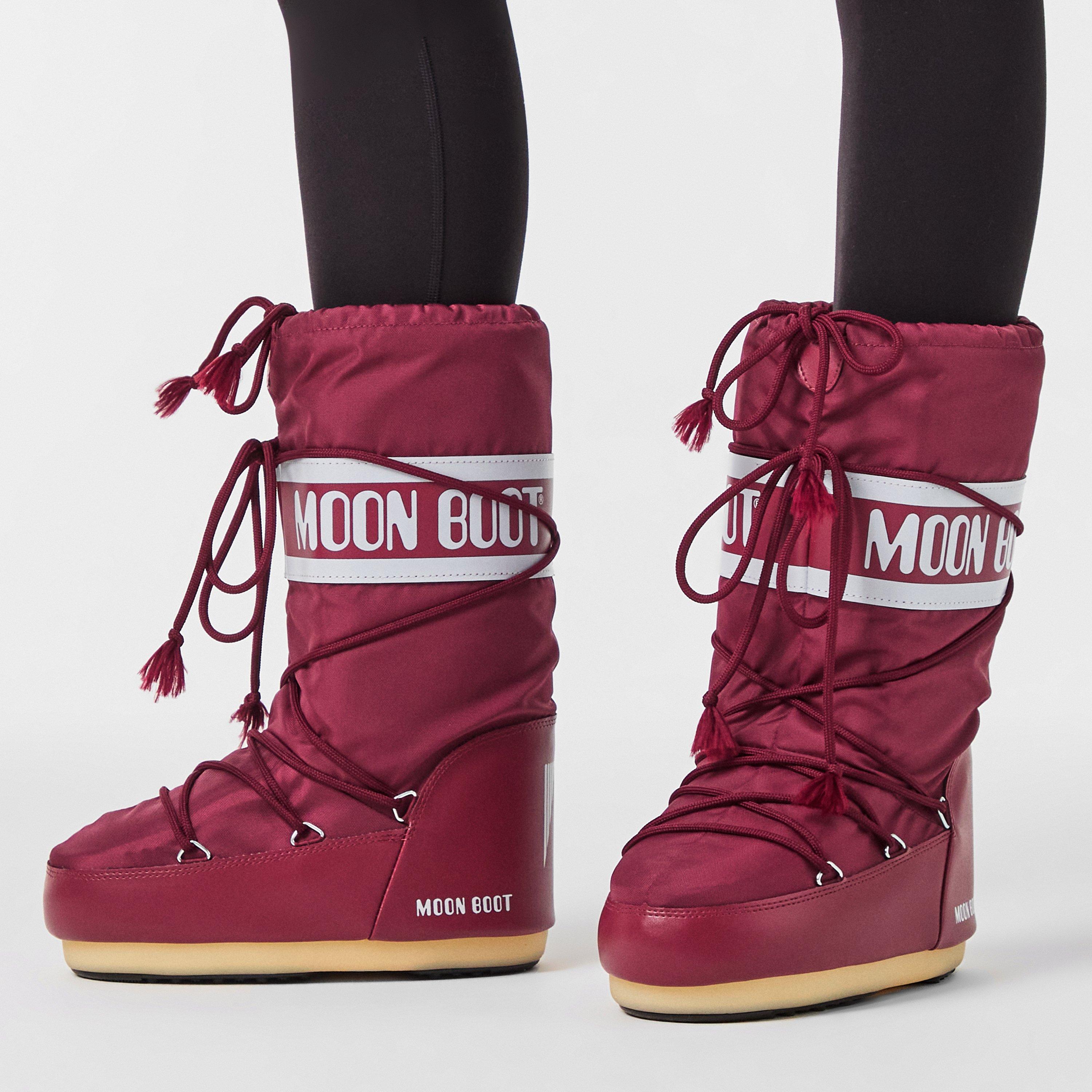Burgandy - Moon Boot - Icon Nylon Boots - 3