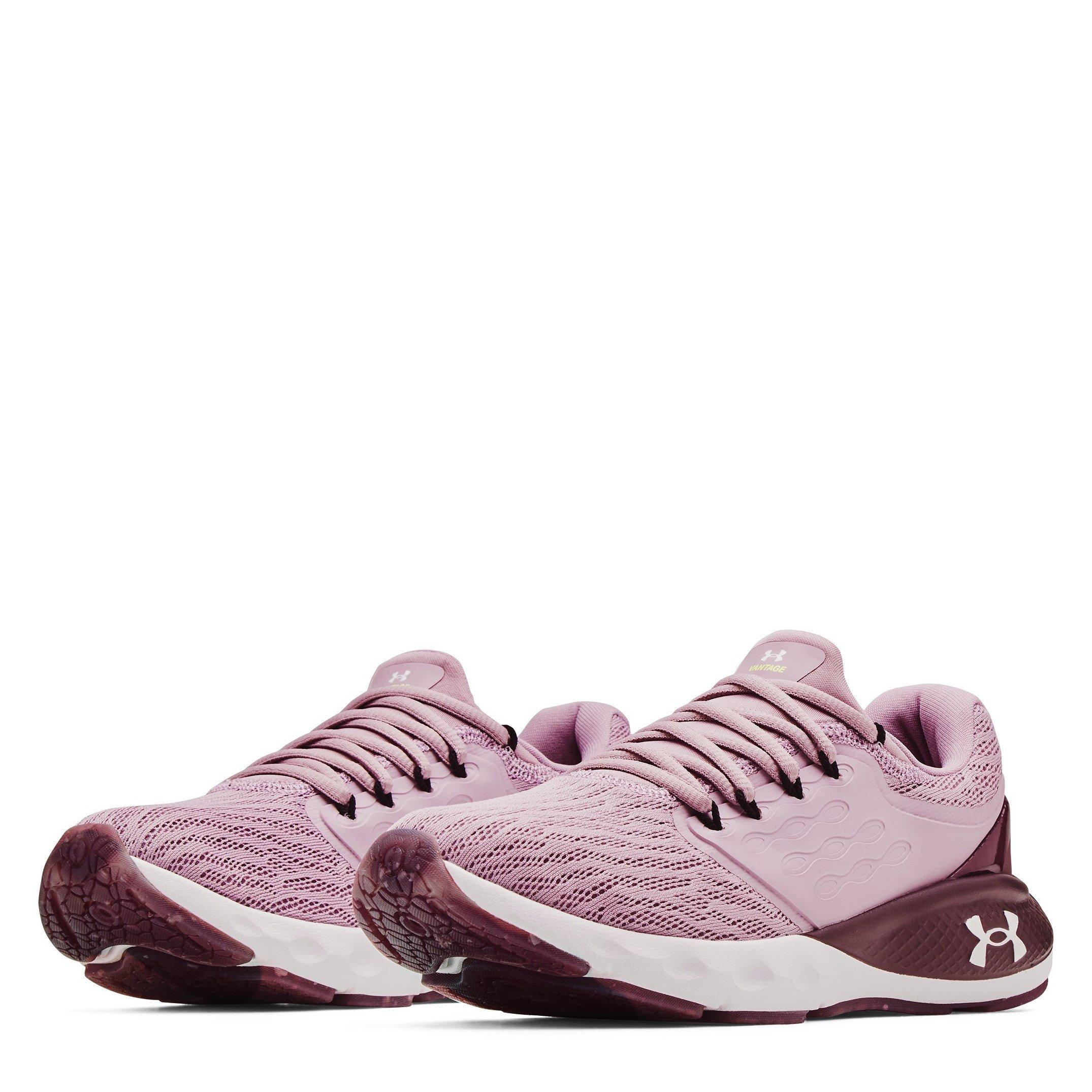 Mauve Pink/Wht - Under Armour - Under W Charged Vantage Runners Womens - 5
